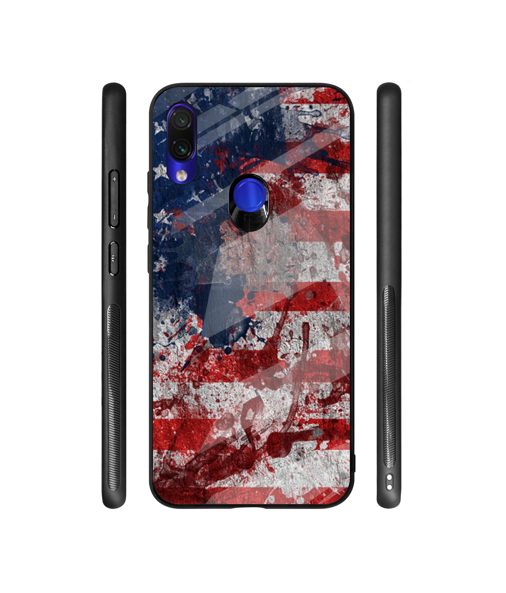 Painting American Designer Printed Glass Cover for Mi Redmi Note 7 / Note 7 Pro / Note 7S