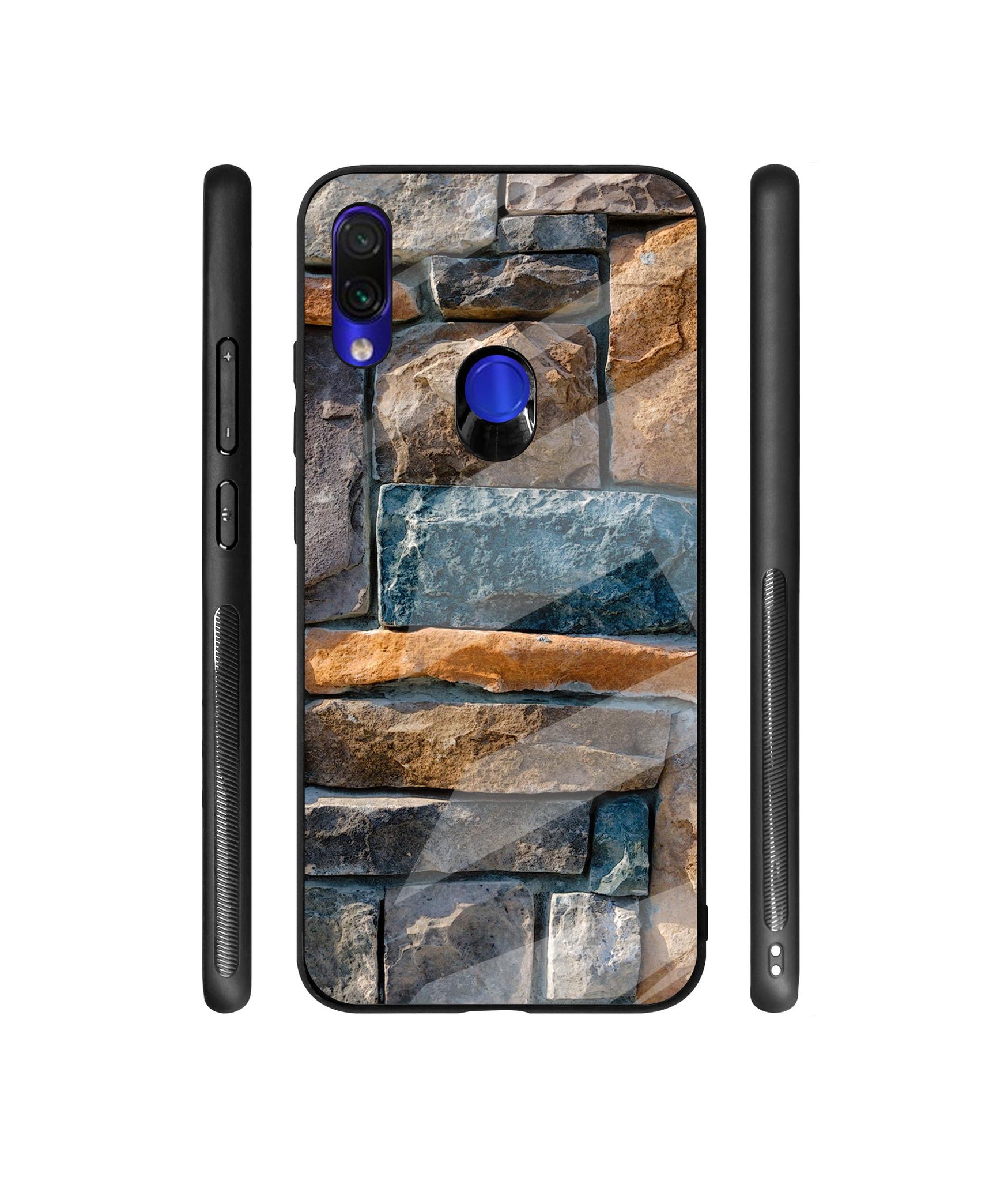 Decorative Stone Cladding Designer Printed Glass Cover for Mi Redmi Note 7 / Note 7 Pro / Note 7S