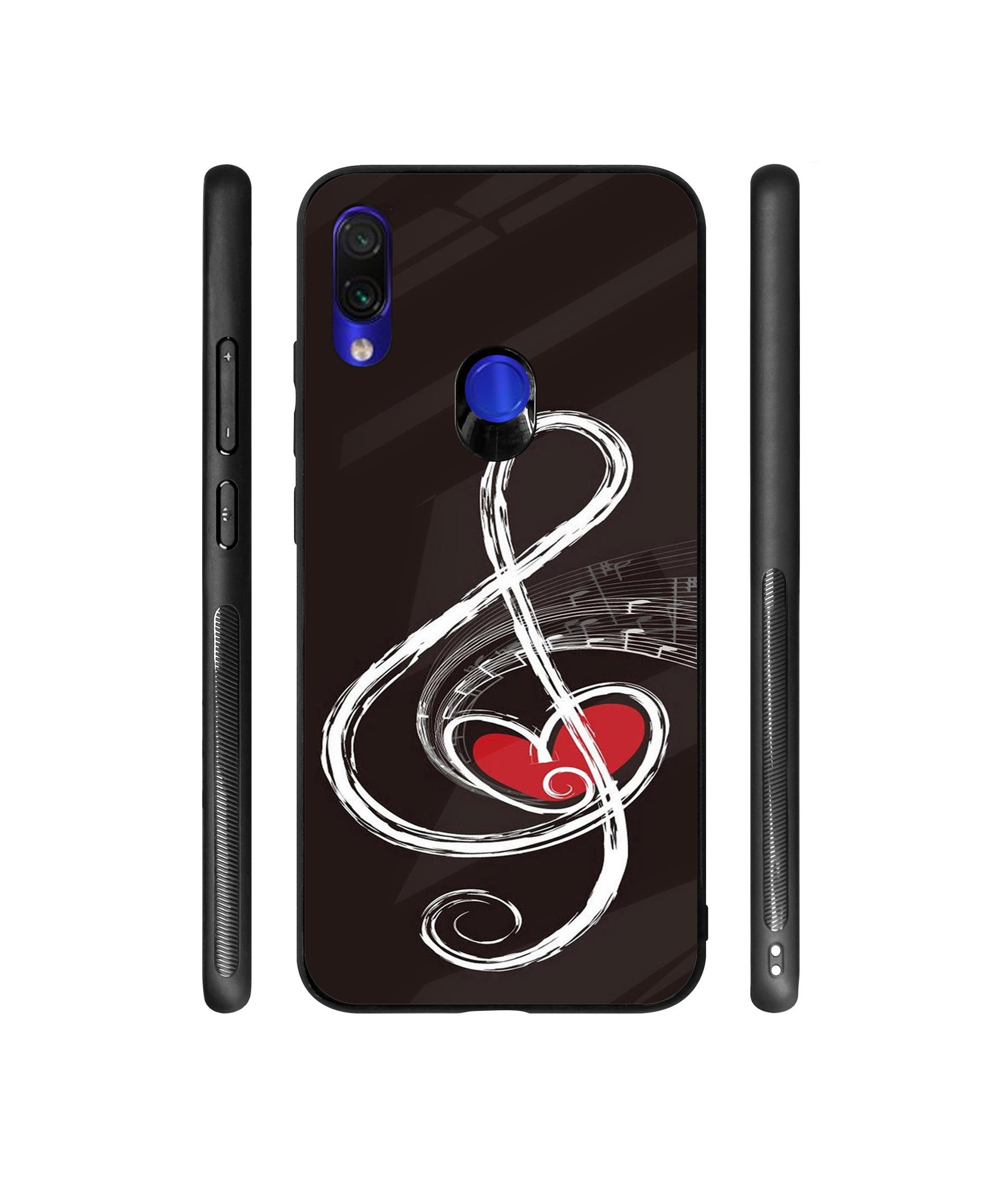 Love Note Music Designer Printed Glass Cover for Mi Redmi Note 7 / Note 7 Pro / Note 7S
