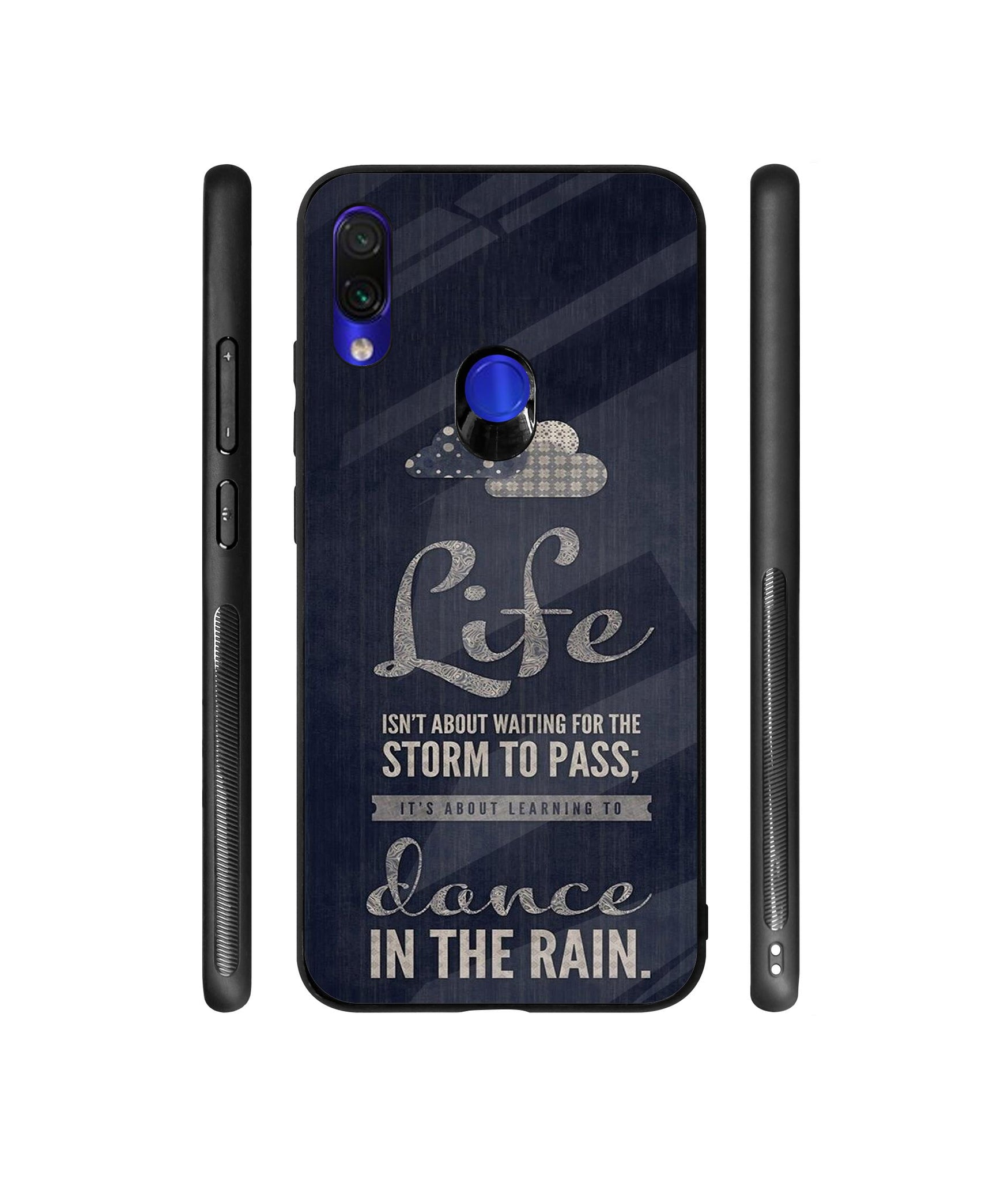 Life Pattern Print Designer Printed Glass Cover for Mi Redmi Note 7 / Note 7 Pro / Note 7S