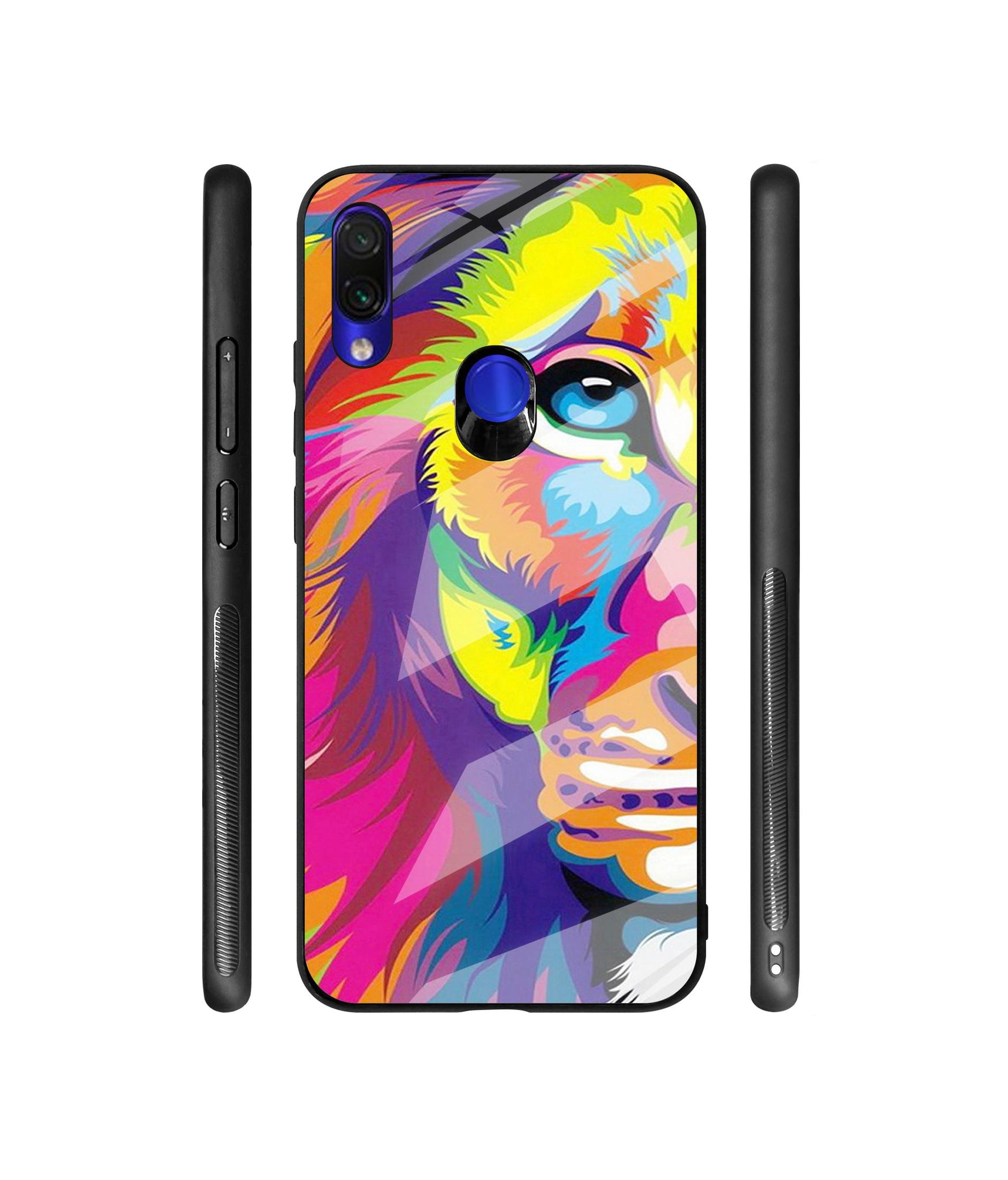 Lion Designer Printed Glass Cover for Mi Redmi Note 7 / Note 7 Pro / Note 7S