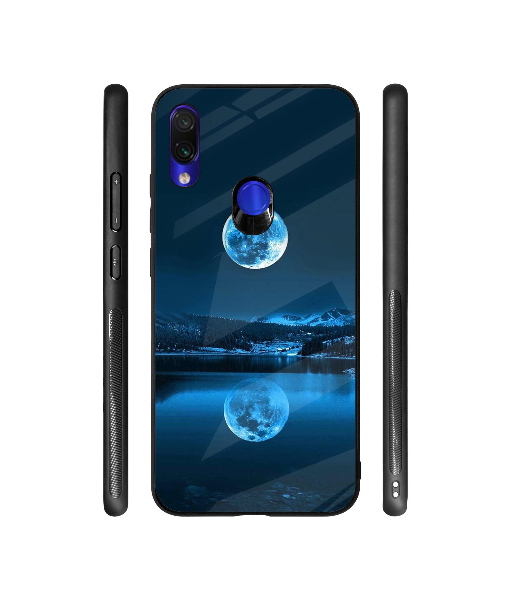 Moon Pattern Print Designer Printed Glass Cover for Mi Redmi Note 7 / Note 7 Pro / Note 7S