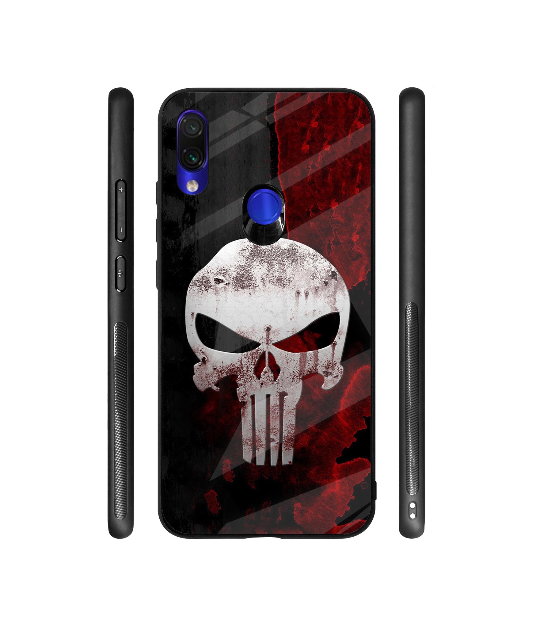 Punisher Skull Designer Printed Glass Cover for Mi Redmi Note 7 / Note 7 Pro / Note 7S