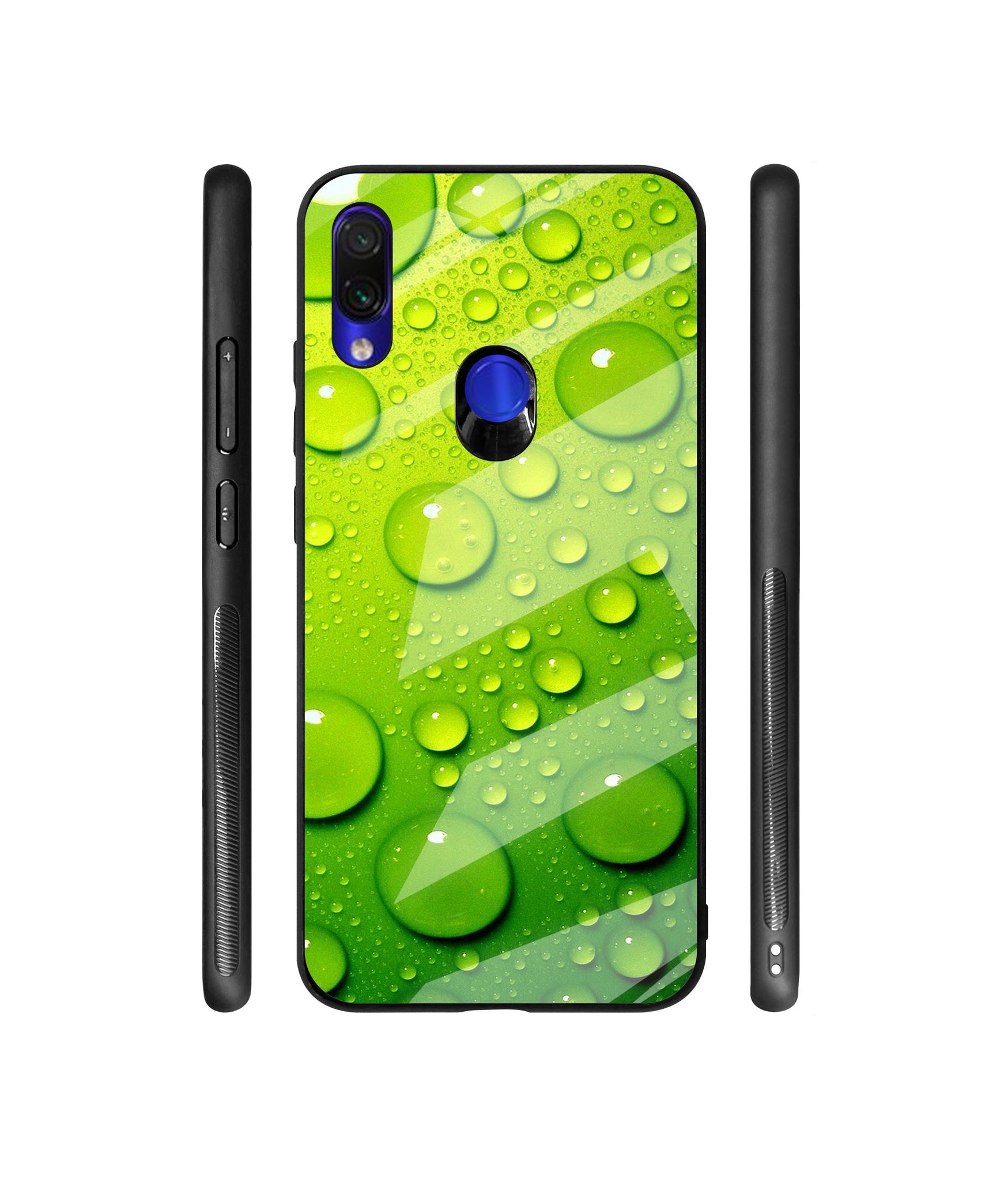 Green Bubbles Designer Printed Glass Cover for Mi Redmi Note 7 / Note 7 Pro / Note 7S