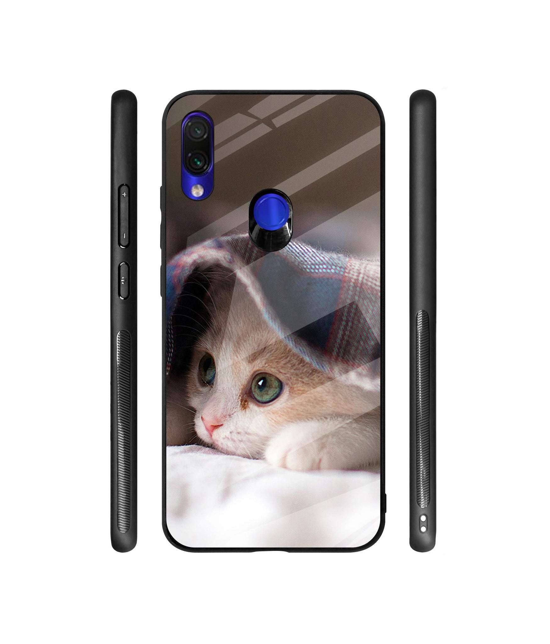 Sleepy Kitten Designer Printed Glass Cover for Mi Redmi Note 7 / Note 7 Pro / Note 7S