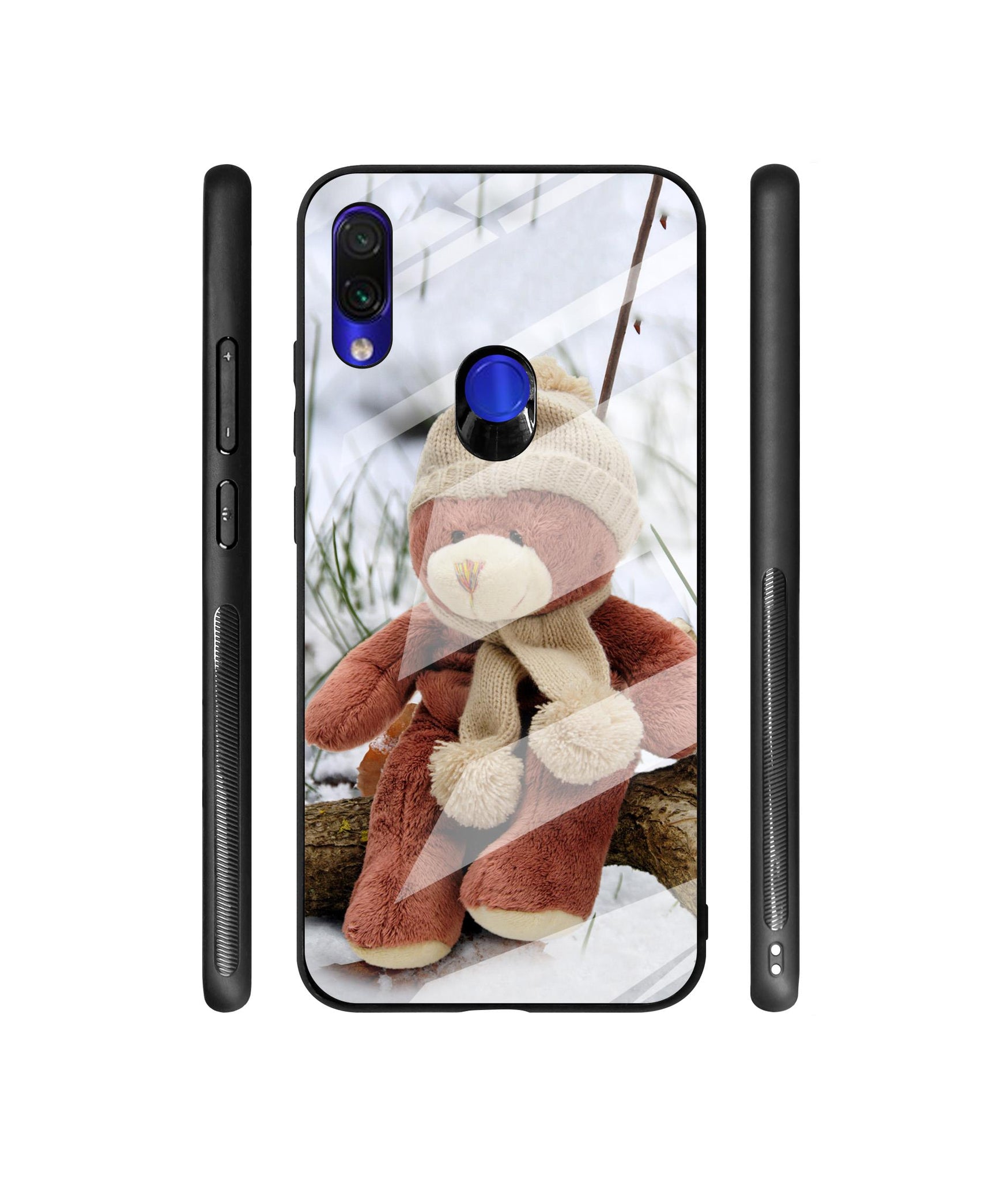 Woolen Bear Designer Printed Glass Cover for Mi Redmi Note 7 / Note 7 Pro / Note 7S