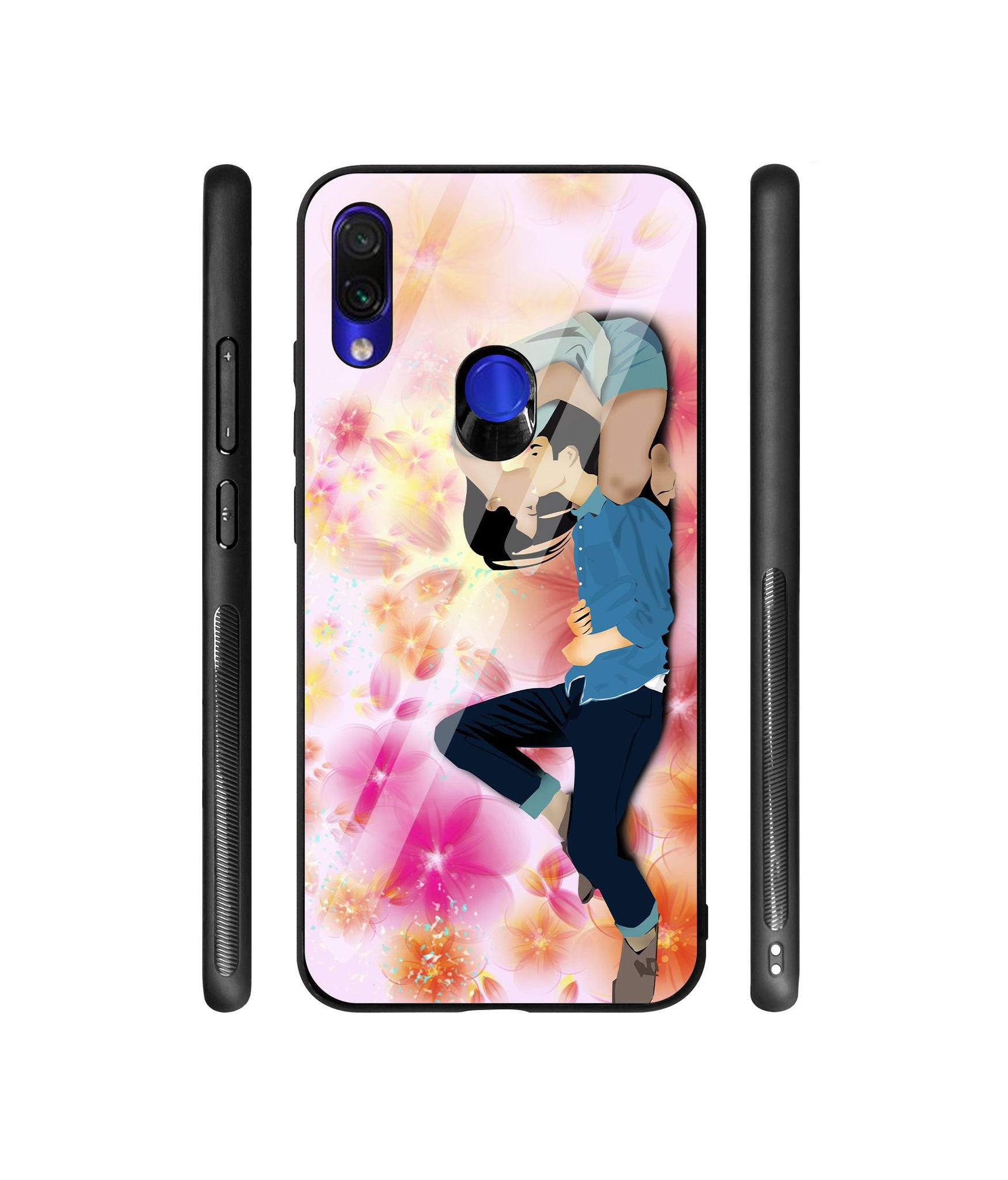 Couple Love Designer Printed Glass Cover for Mi Redmi Note 7 / Note 7 Pro / Note 7S