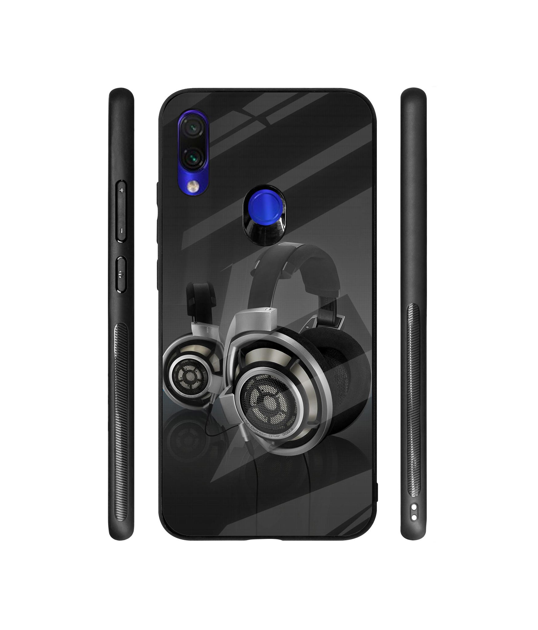 Head Phone Designer Printed Glass Cover for Mi Redmi Note 7 / Note 7 Pro / Note 7S