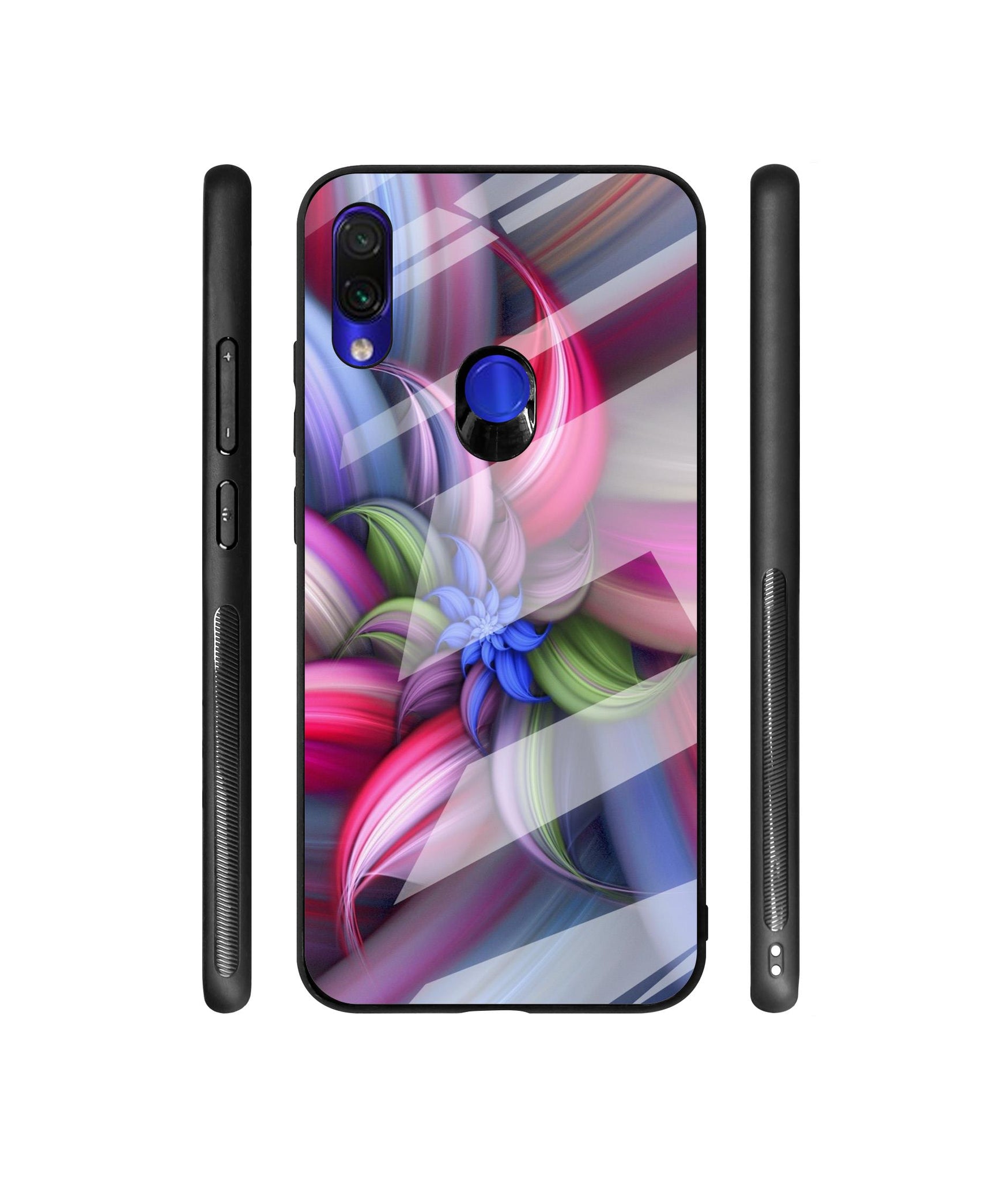 Colorful Flower Designer Printed Glass Cover for Mi Redmi Note 7 / Note 7 Pro / Note 7S