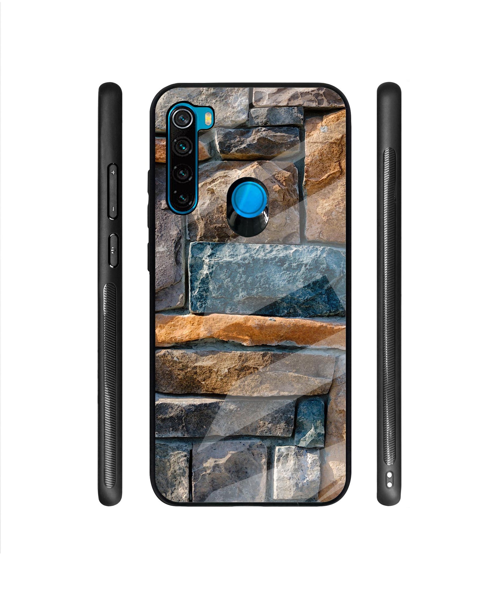 Decorative Stone Cladding Designer Printed Glass Cover for Mi Redmi Note 8