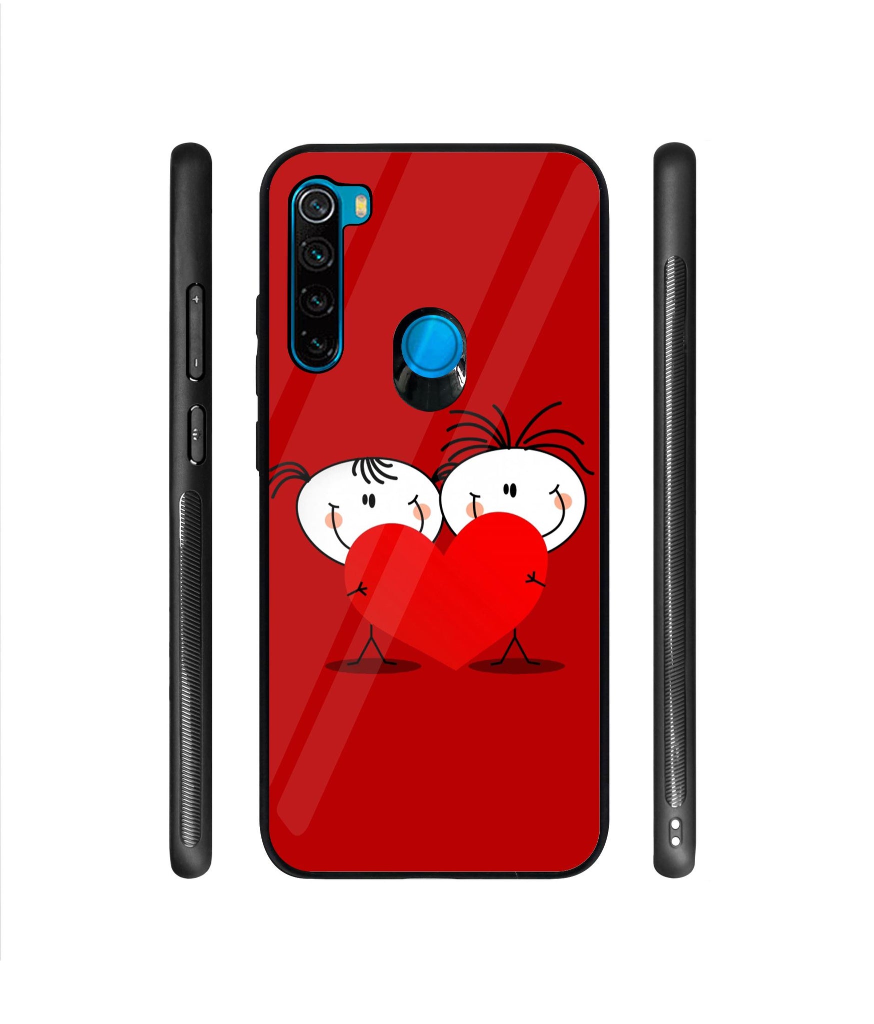 Valentines Day Designer Printed Glass Cover for Mi Redmi Note 8