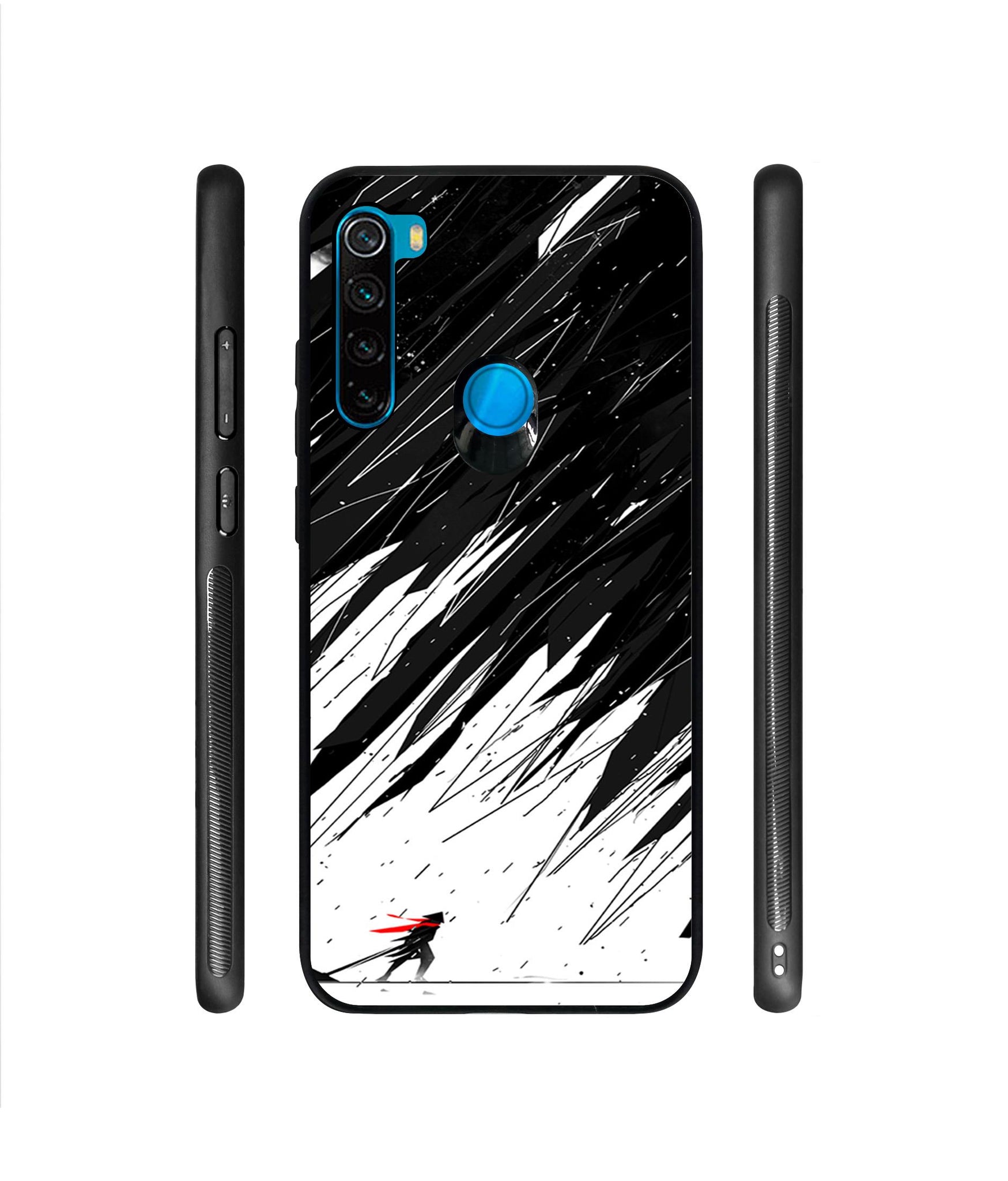 Geometric Strom Designer Printed Glass Cover for Mi Redmi Note 8