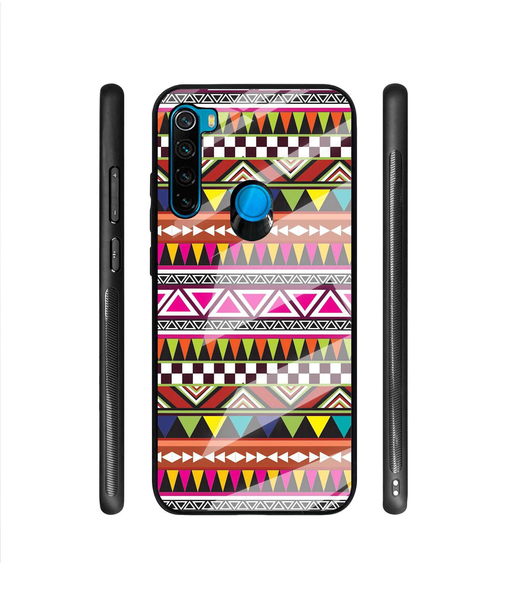 Azatel Designer Printed Glass Cover for Mi Redmi Note 8