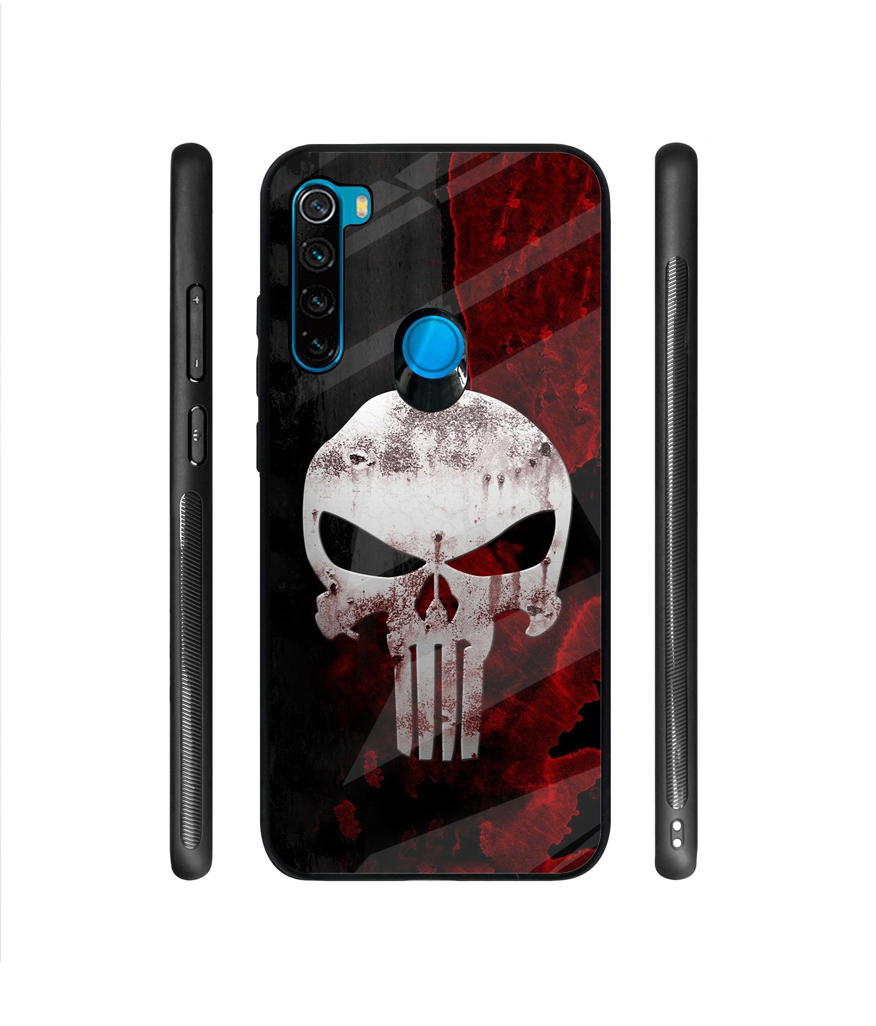 Punisher Skull Designer Printed Glass Cover for Mi Redmi Note 8