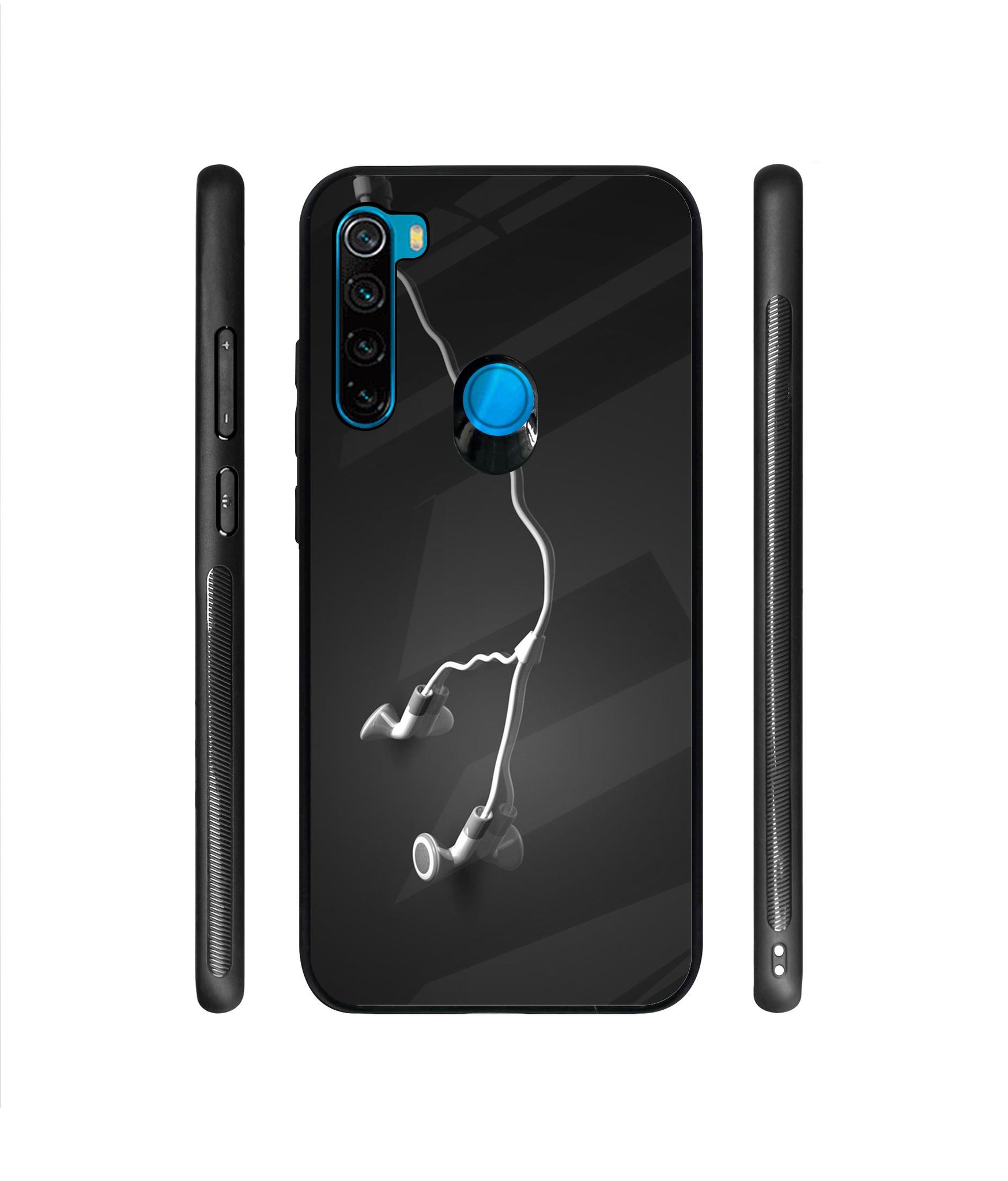 Music Designer Printed Glass Cover for Mi Redmi Note 8