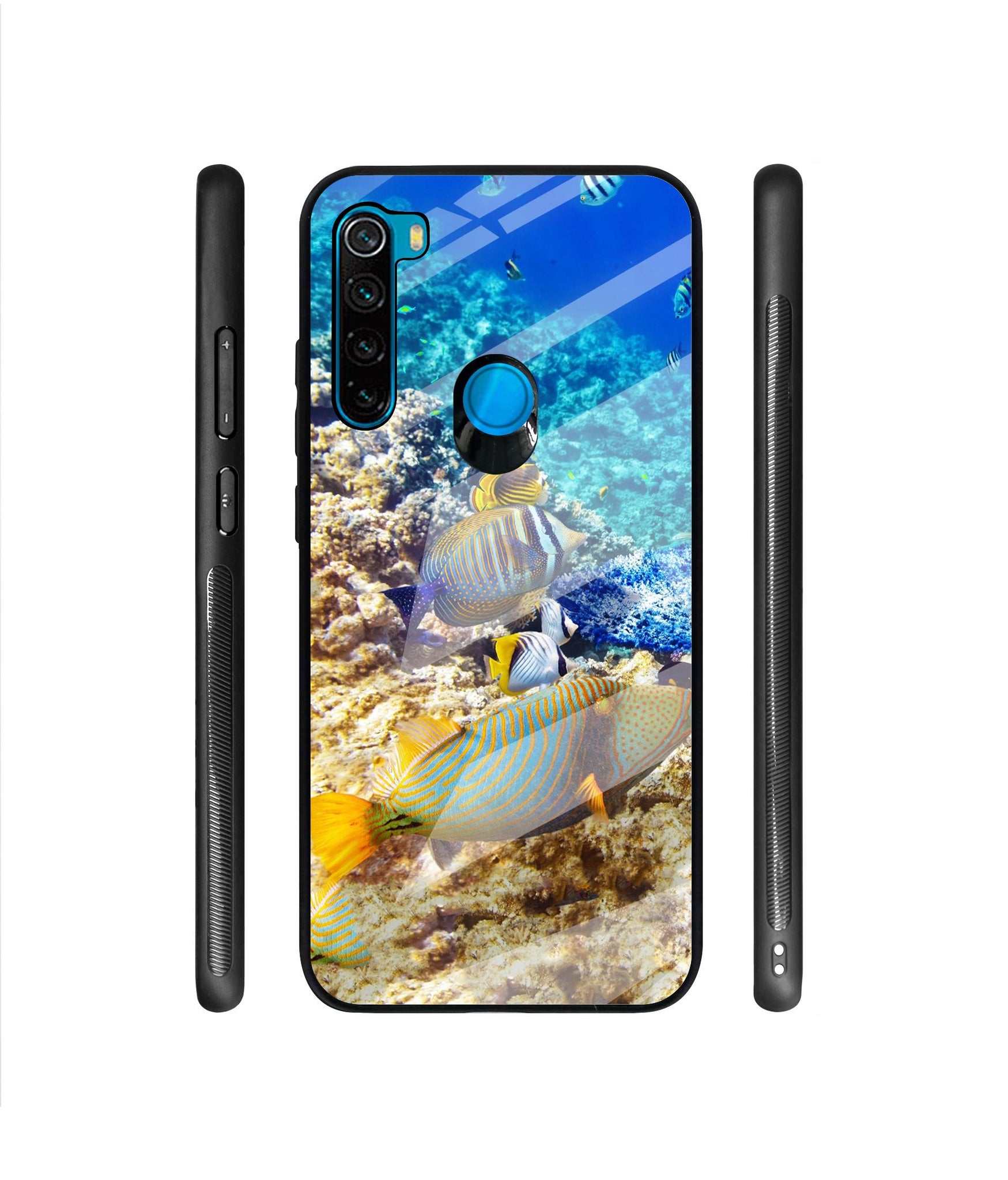 Underwater World Designer Printed Glass Cover for Mi Redmi Note 8