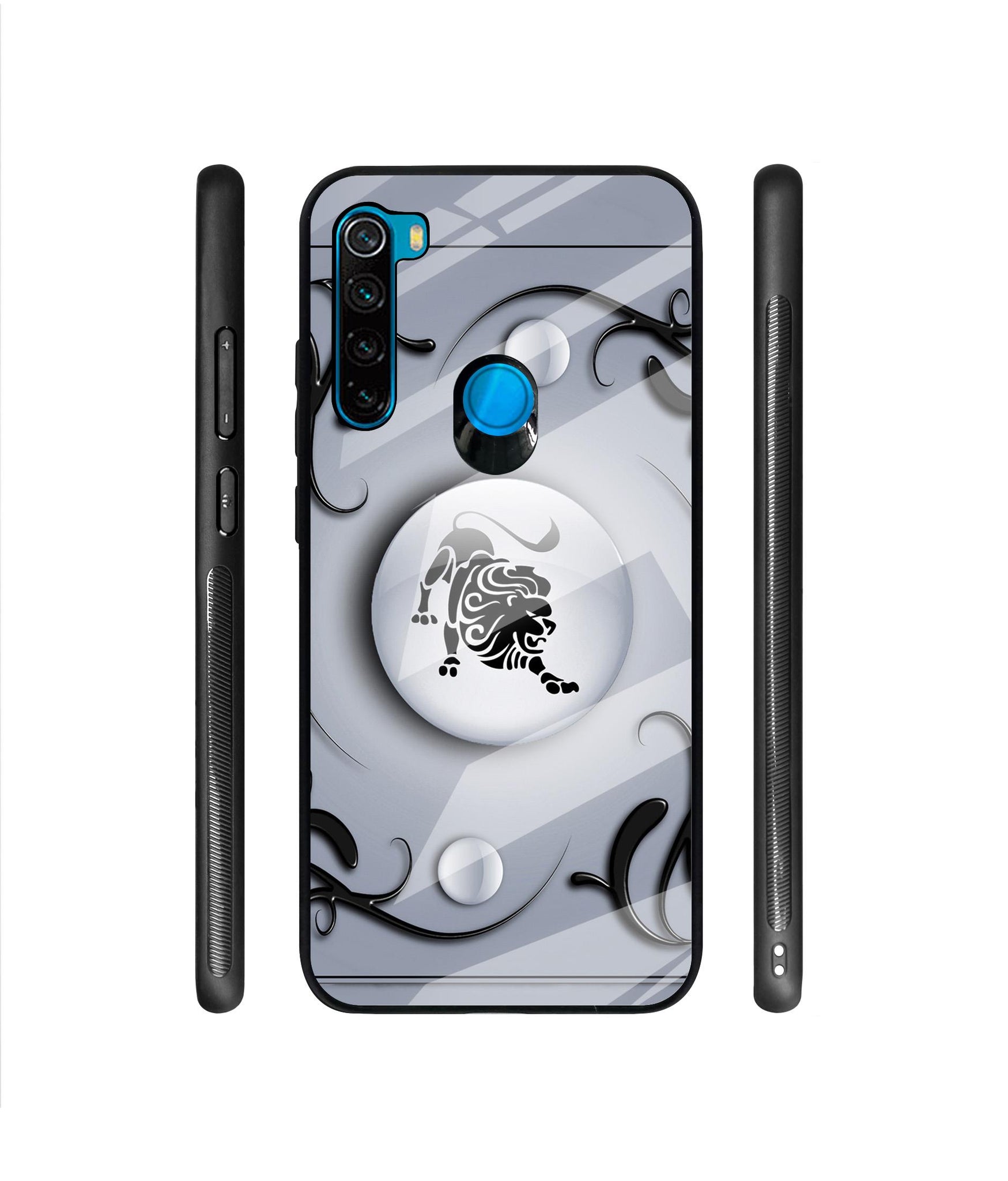 Leo Designer Printed Glass Cover for Mi Redmi Note 8