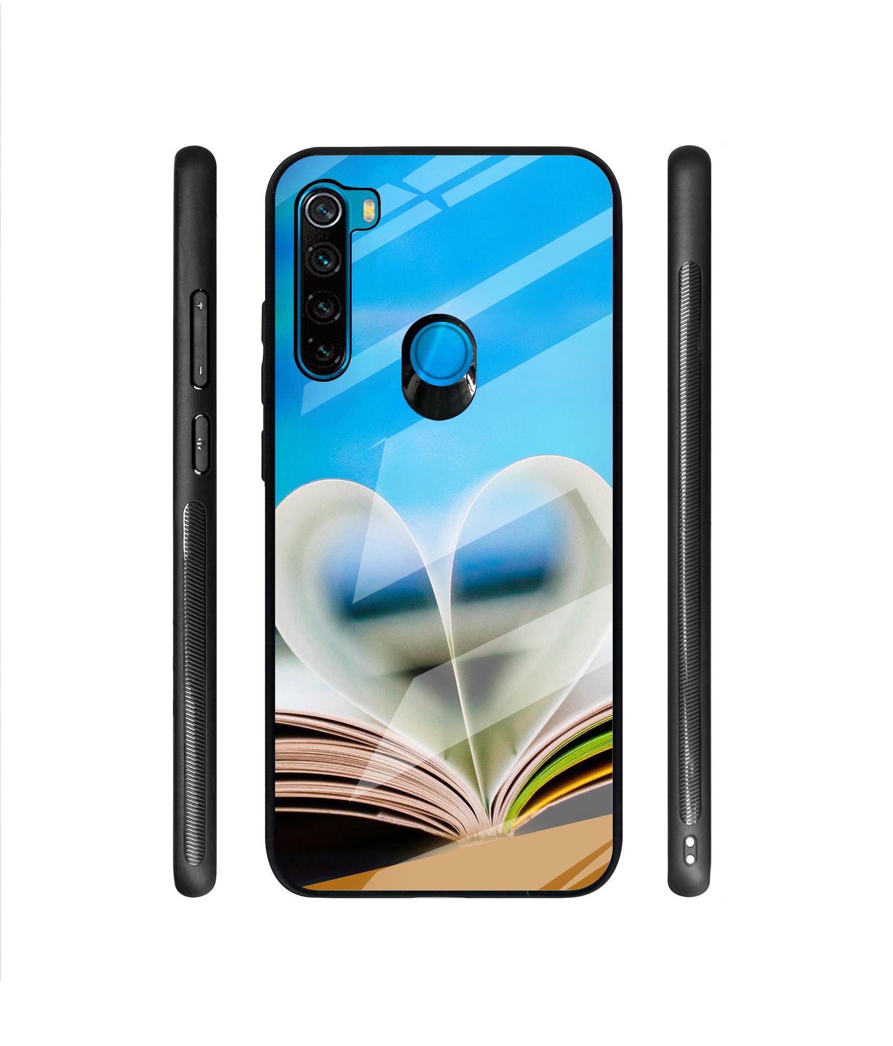 Love Book Designer Printed Glass Cover for Mi Redmi Note 8