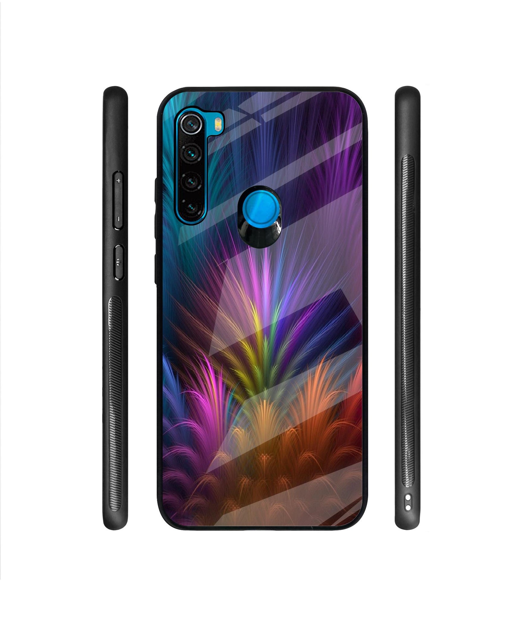 Multicoloured Designer Printed Glass Cover for Mi Redmi Note 8