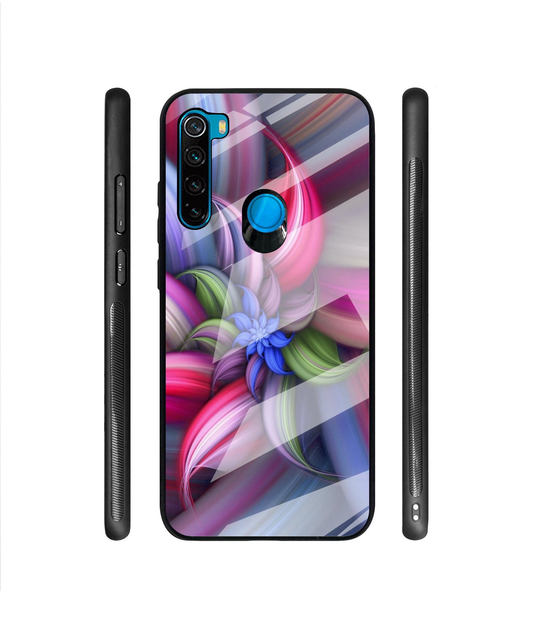 Colorful Flower Designer Printed Glass Cover for Mi Redmi Note 8