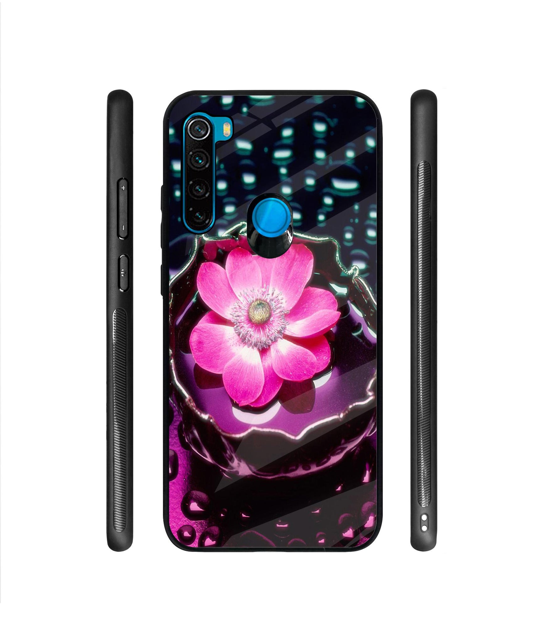 Flower in Water Designer Printed Glass Cover for Mi Redmi Note 8