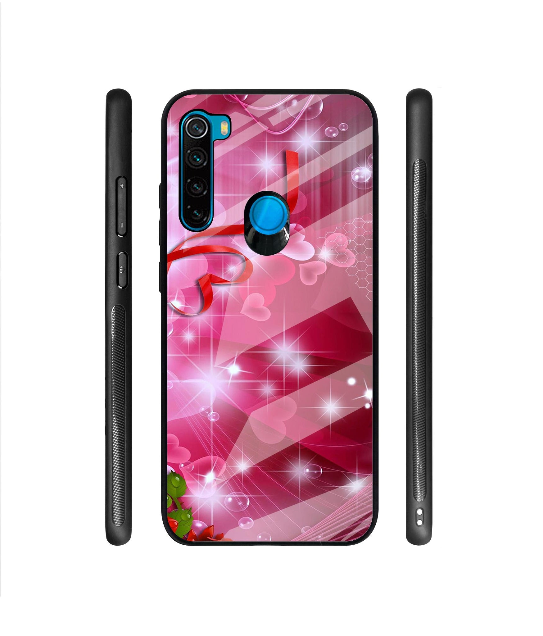 Love Designer Printed Glass Cover for Mi Redmi Note 8