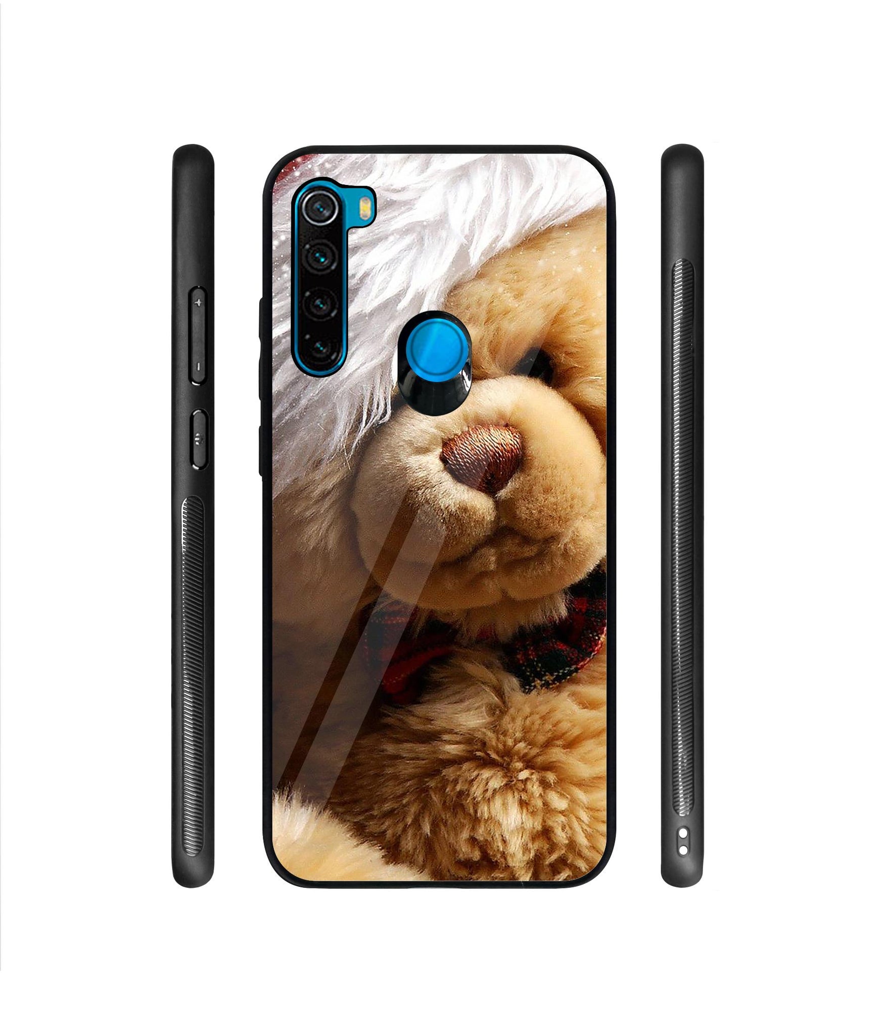 Santa Taddy Designer Printed Glass Cover for Mi Redmi Note 8