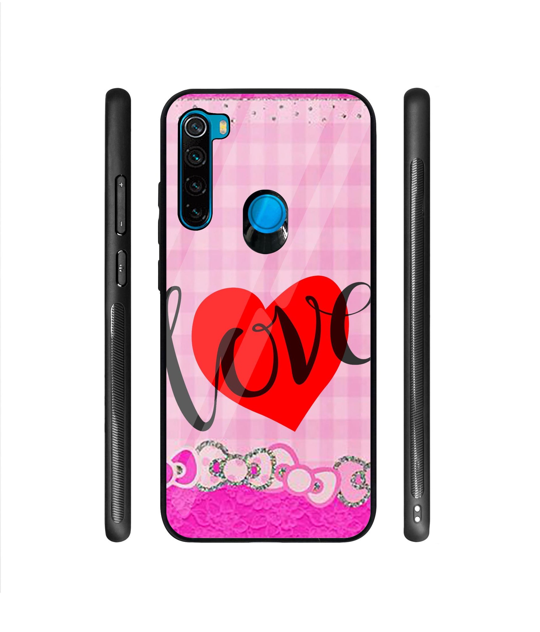 Love Print On Cloth Designer Printed Glass Cover for Mi Redmi Note 8