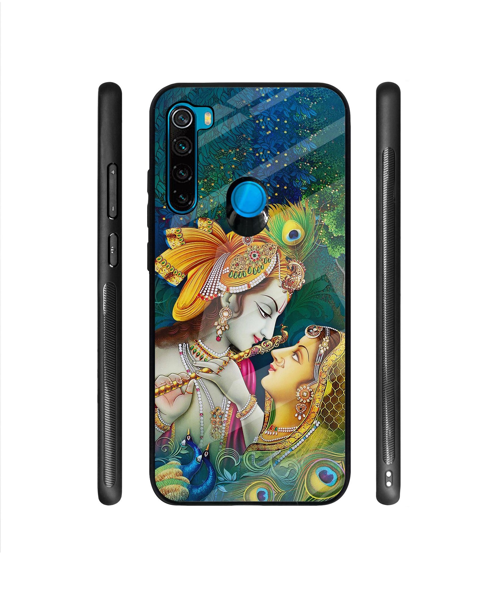 Radha Kishan Love Designer Printed Glass Cover for Mi Redmi Note 8