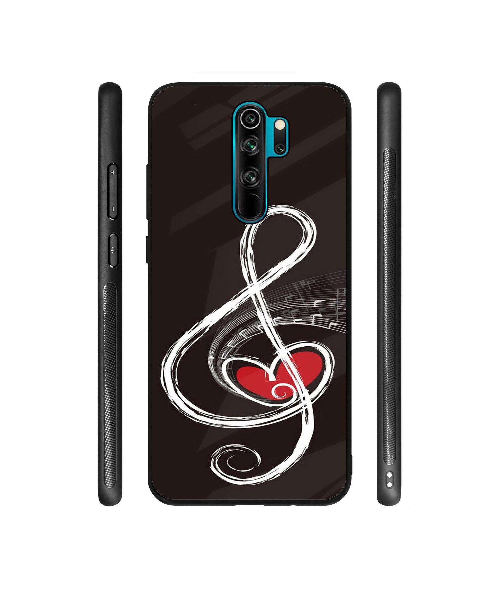 Love Note Music Designer Printed Glass Cover for Mi Redmi Note 8 Pro