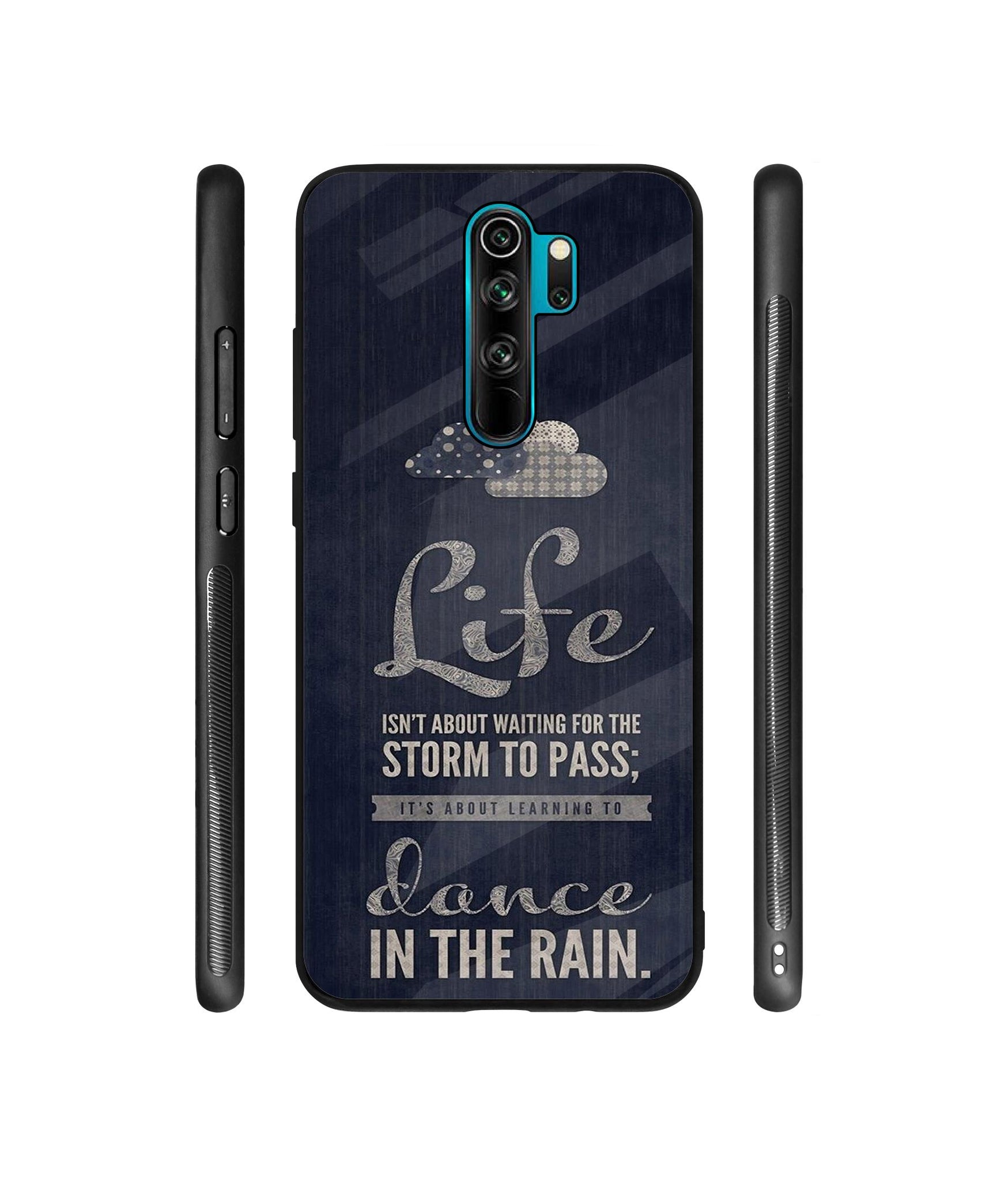 Life Pattern Print Designer Printed Glass Cover for Mi Redmi Note 8 Pro