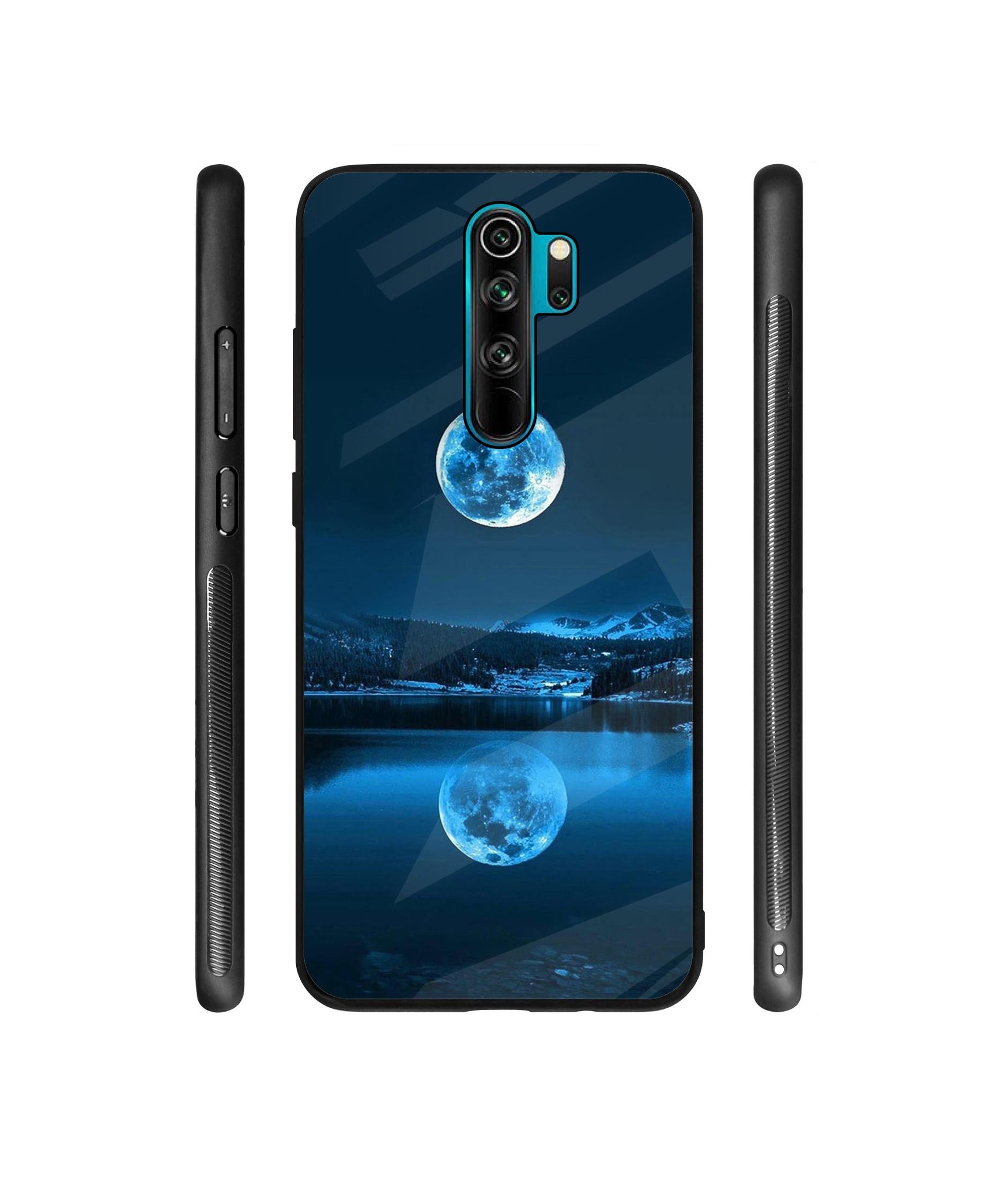 Moon Pattern Print Designer Printed Glass Cover for Mi Redmi Note 8 Pro