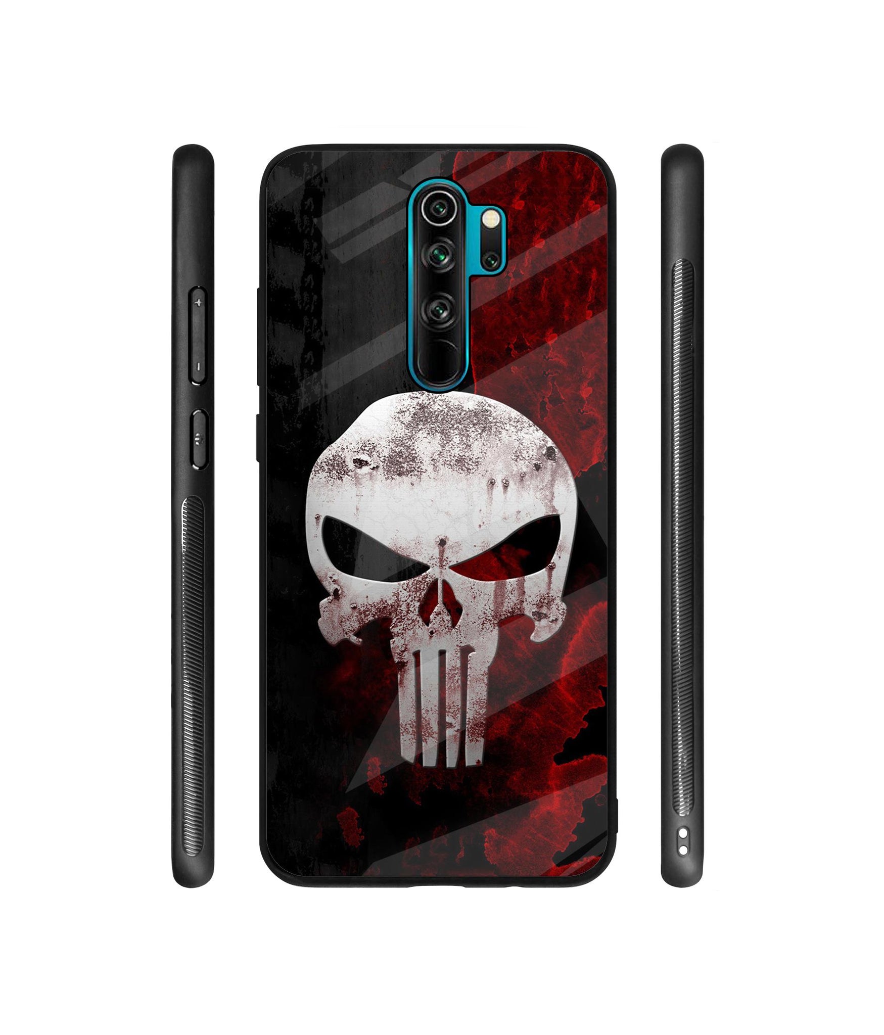 Punisher Skull Designer Printed Glass Cover for Mi Redmi Note 8 Pro