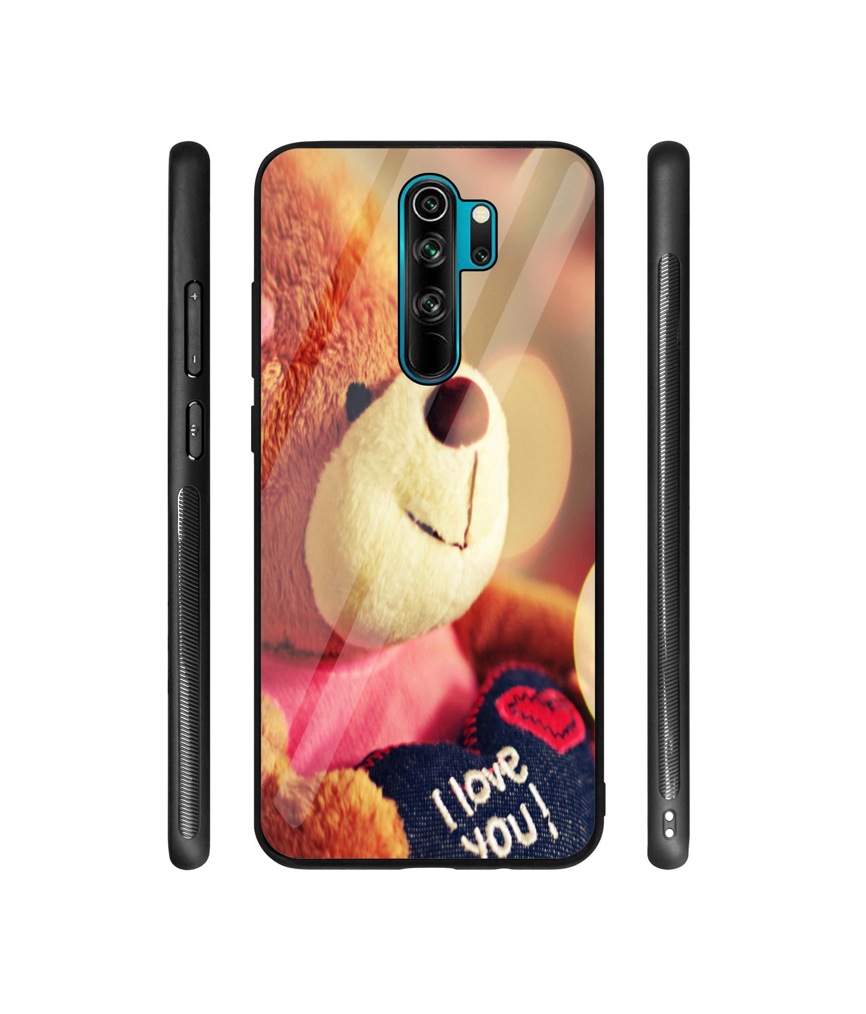 Teddy Bear Designer Printed Glass Cover for Mi Redmi Note 8 Pro