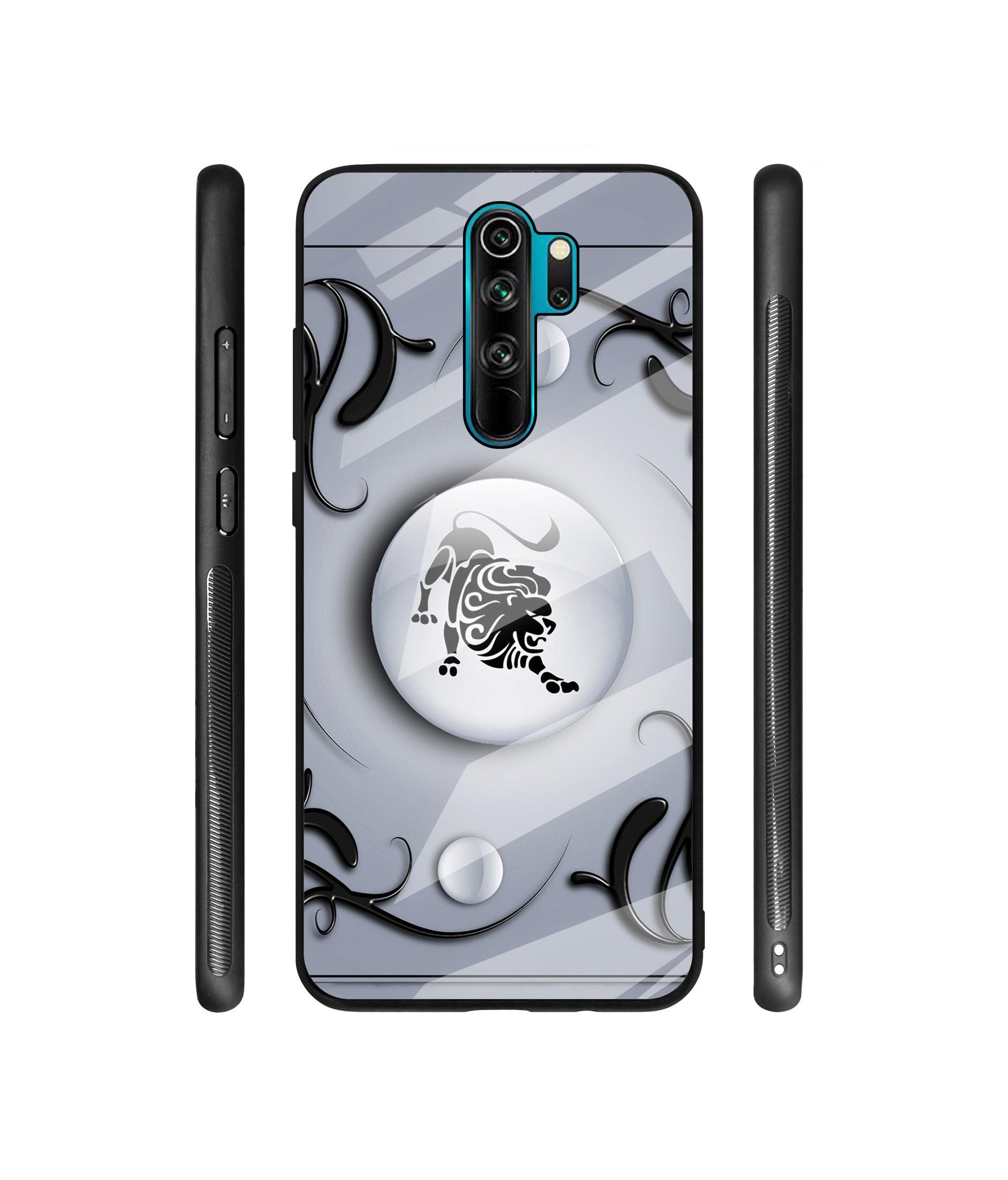 Leo Designer Printed Glass Cover for Mi Redmi Note 8 Pro