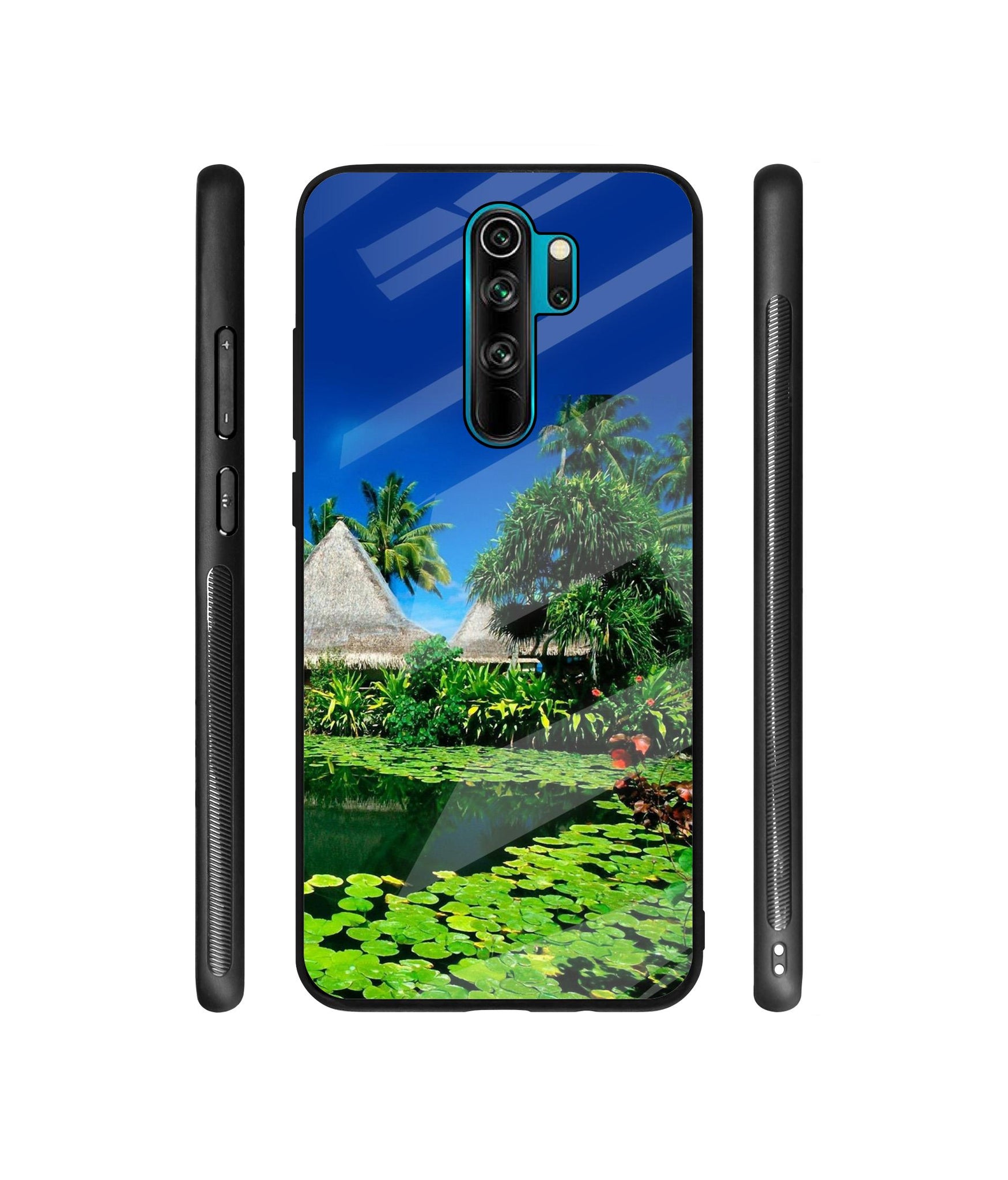 Tropics Water Designer Printed Glass Cover for Mi Redmi Note 8 Pro