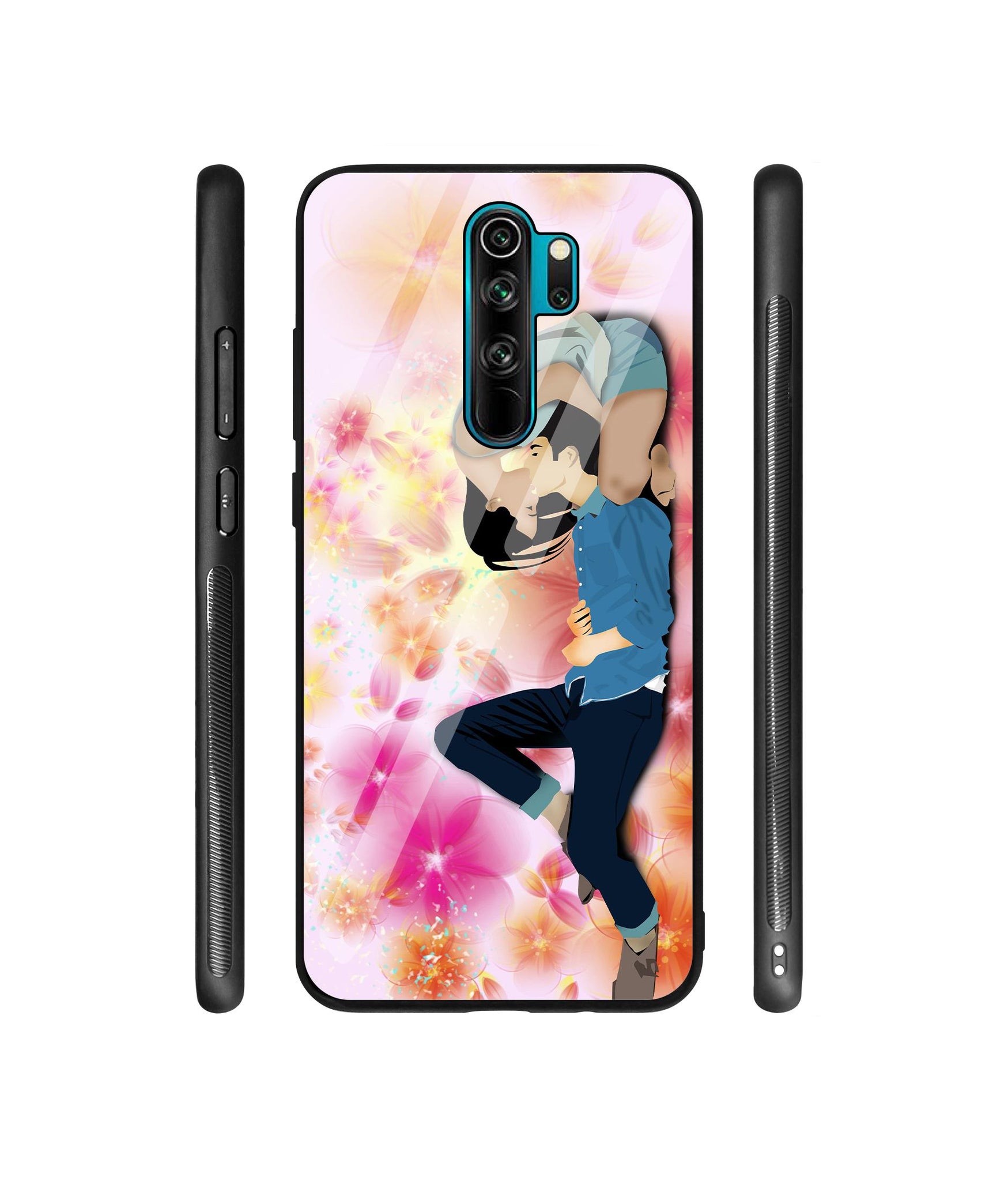 Couple Love Designer Printed Glass Cover for Mi Redmi Note 8 Pro