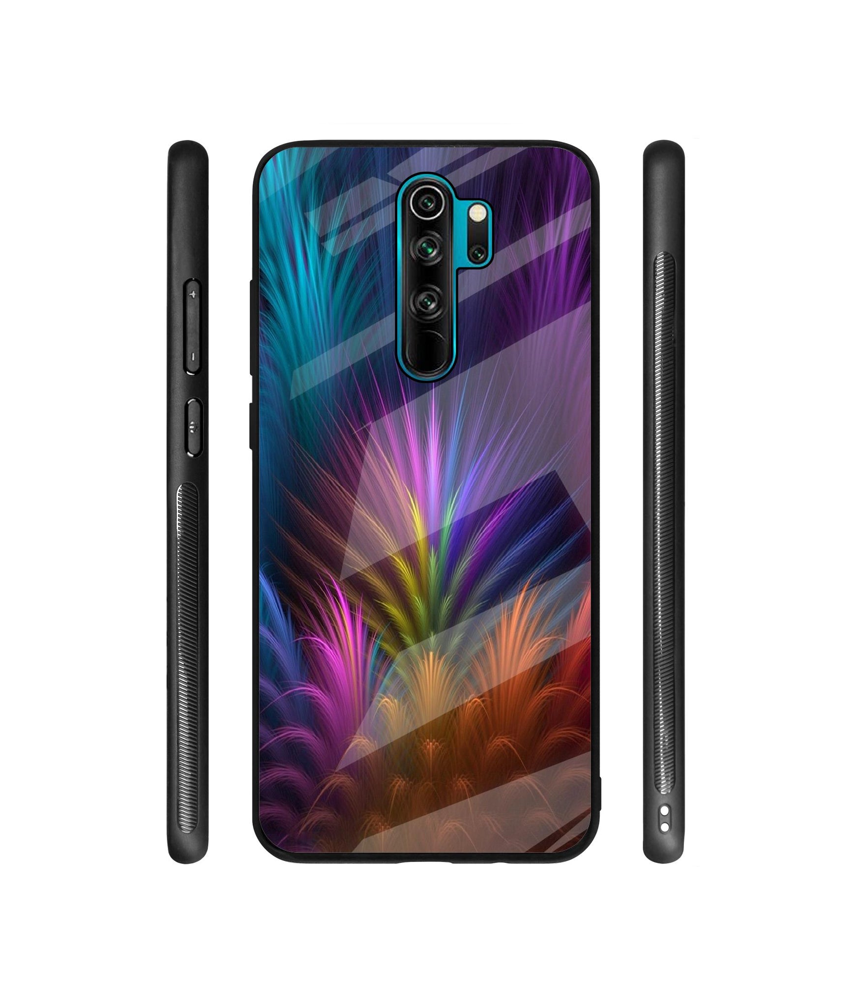 Multicoloured Designer Printed Glass Cover for Mi Redmi Note 8 Pro