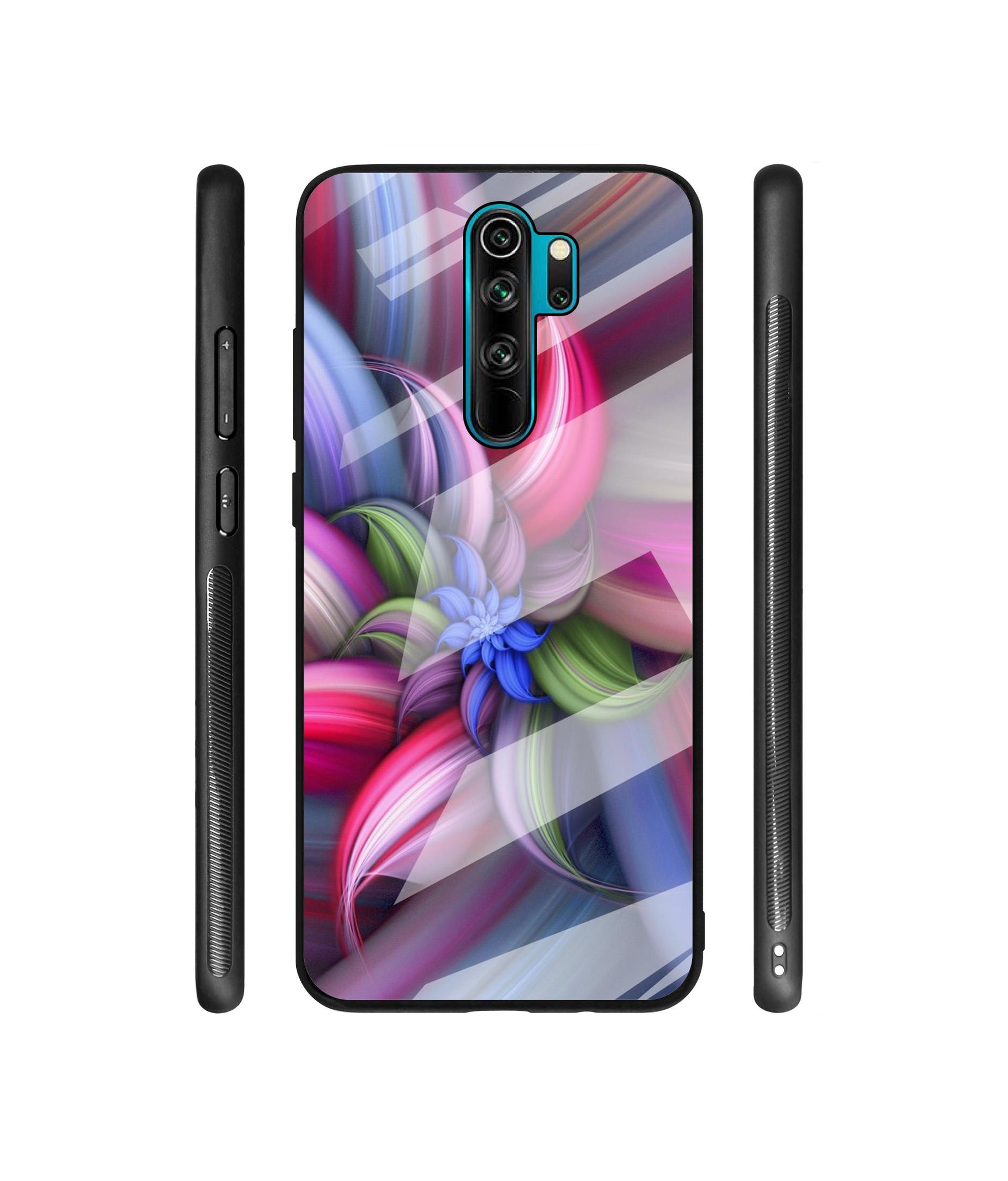 Colorful Flower Designer Printed Glass Cover for Mi Redmi Note 8 Pro