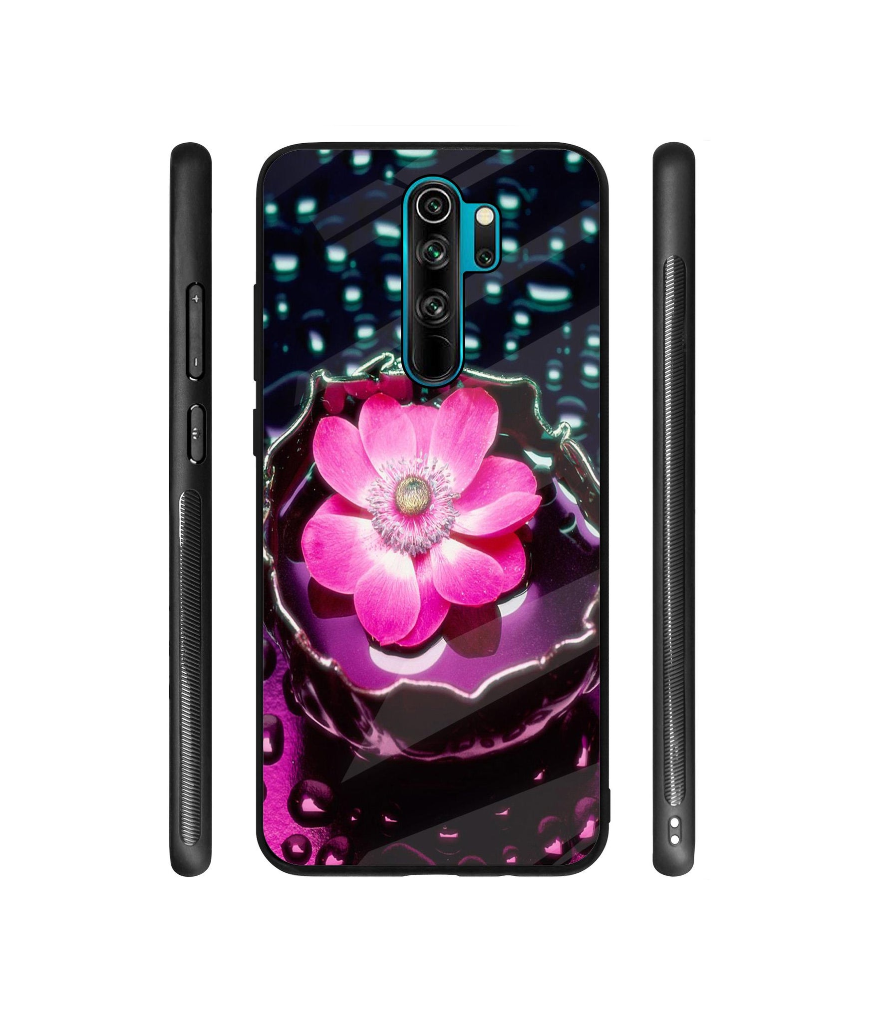 Flower in Water Designer Printed Glass Cover for Mi Redmi Note 8 Pro