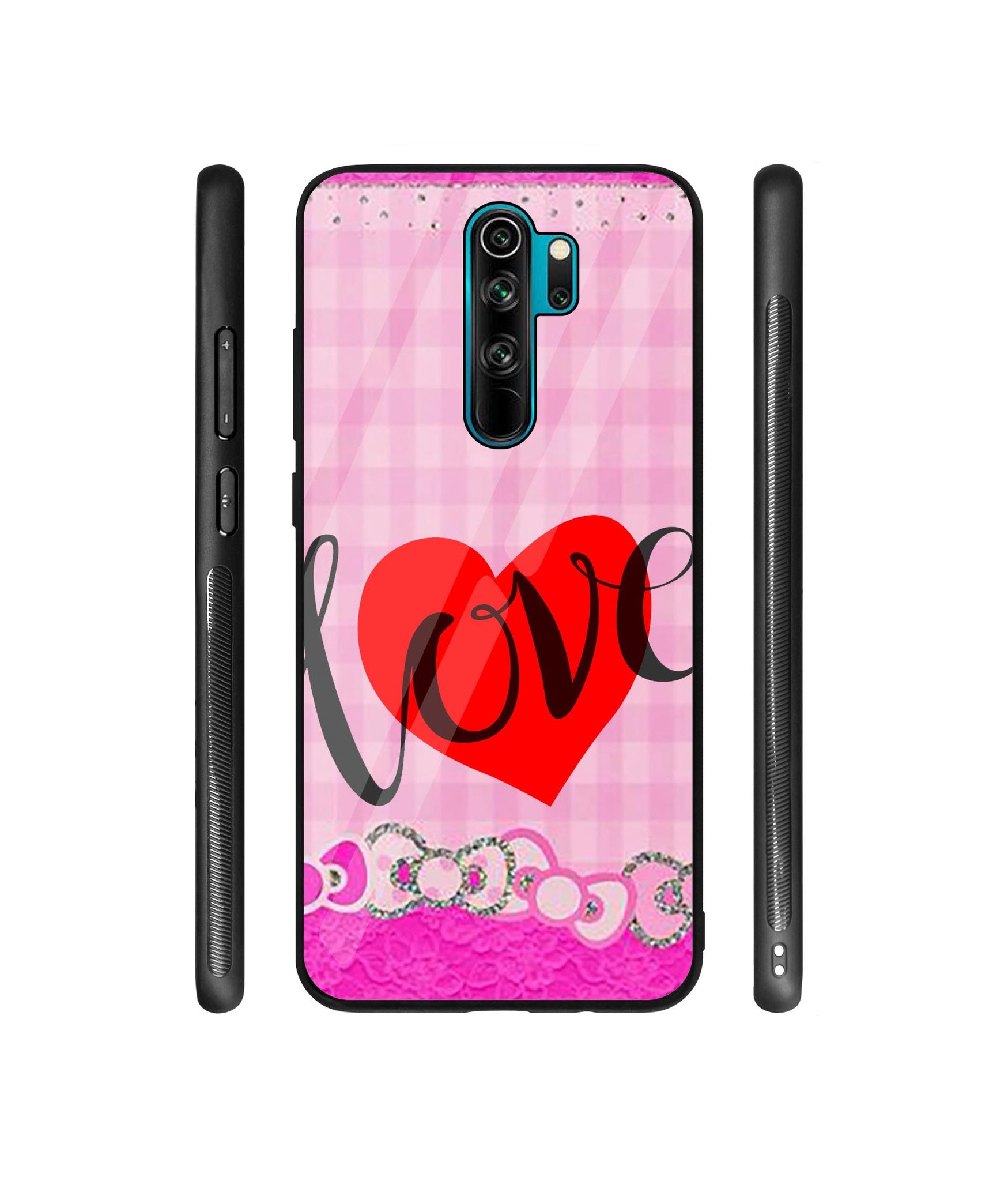 Love Print On Cloth Designer Printed Glass Cover for Mi Redmi Note 8 Pro