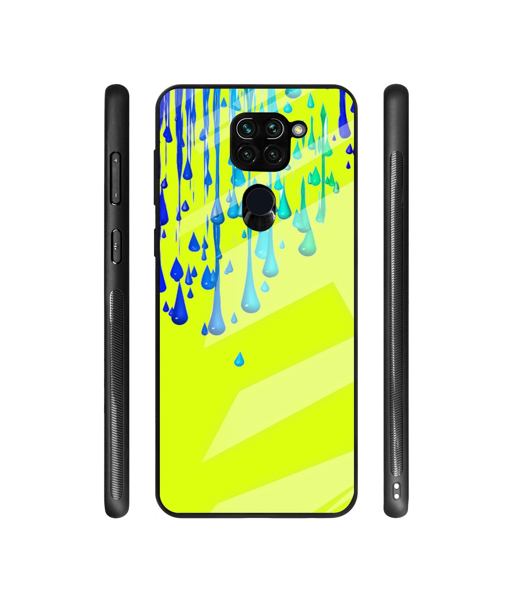 Neon Paint Designer Printed Glass Cover for Mi Redmi Note 9