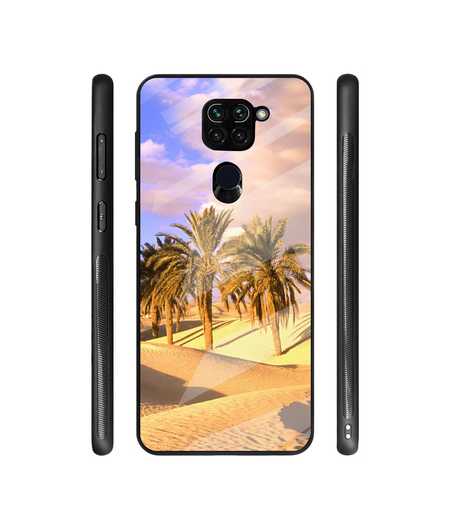 Cat Heart Tail Designer Printed Glass Cover for Mi Redmi Note 9