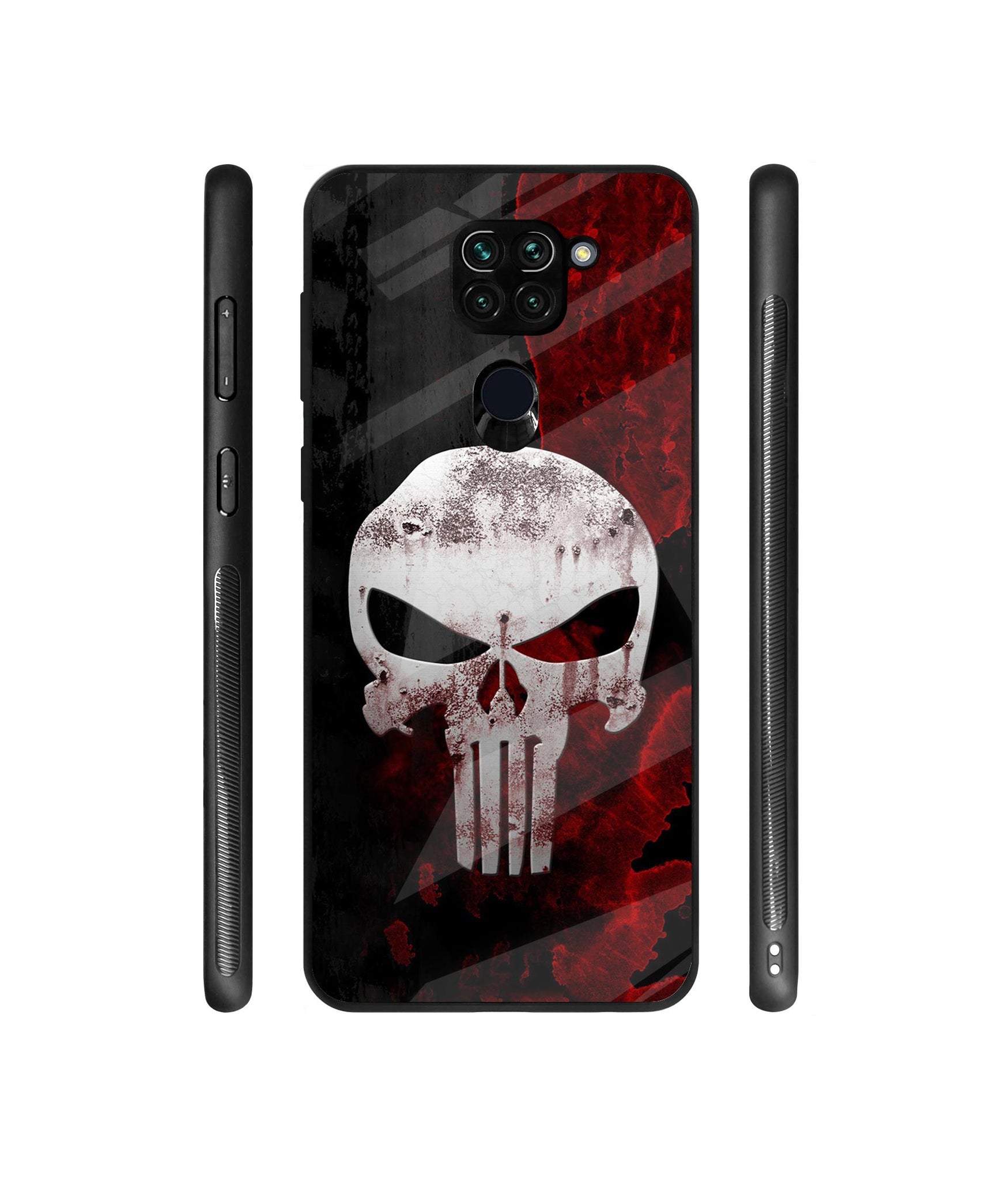 Punisher Skull Designer Printed Glass Cover for Mi Redmi Note 9