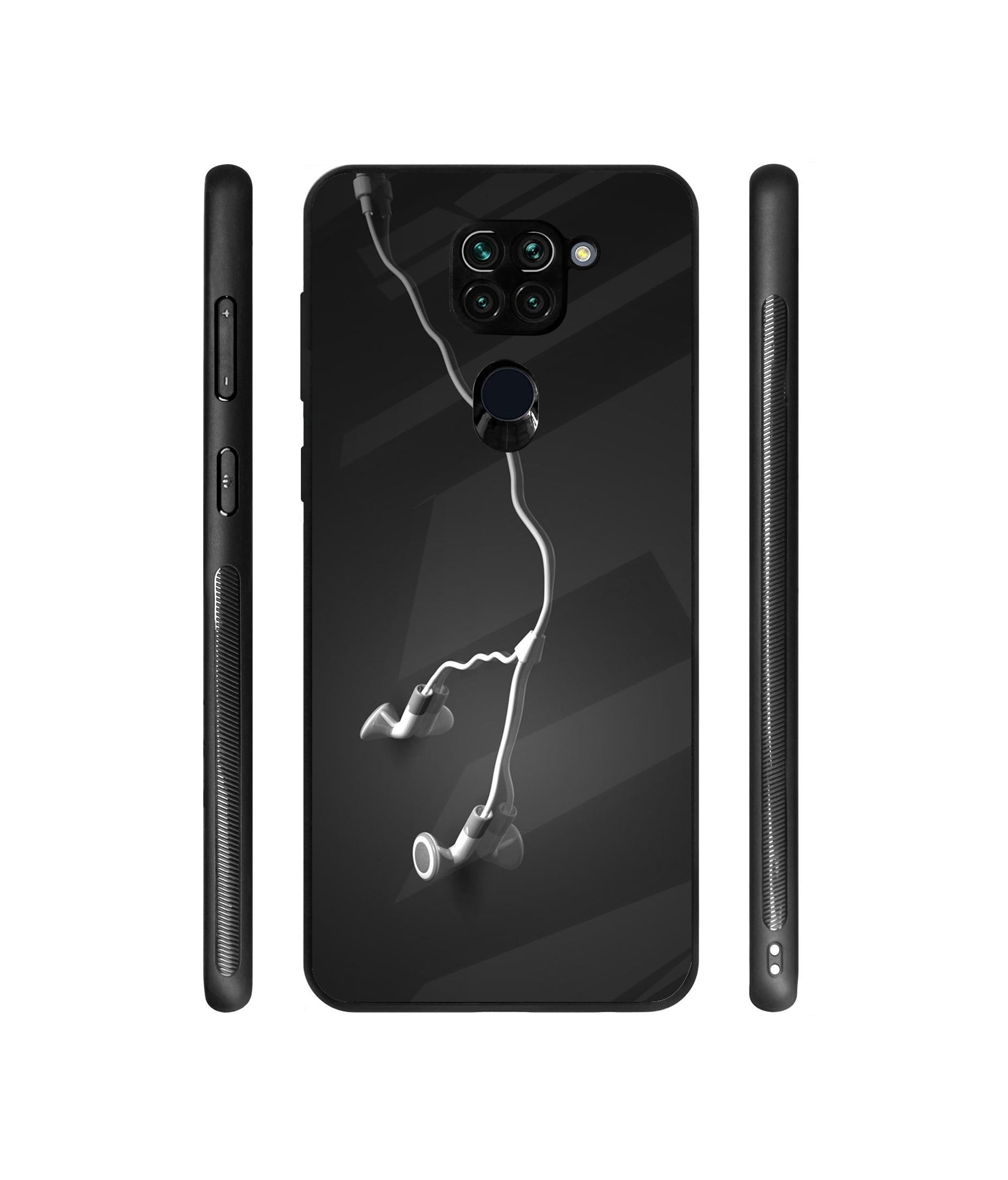 Music Designer Printed Glass Cover for Mi Redmi Note 9