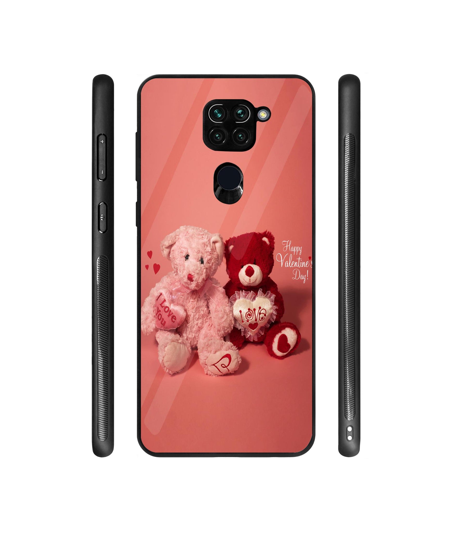 Valentine Day Designer Printed Glass Cover for Mi Redmi Note 9