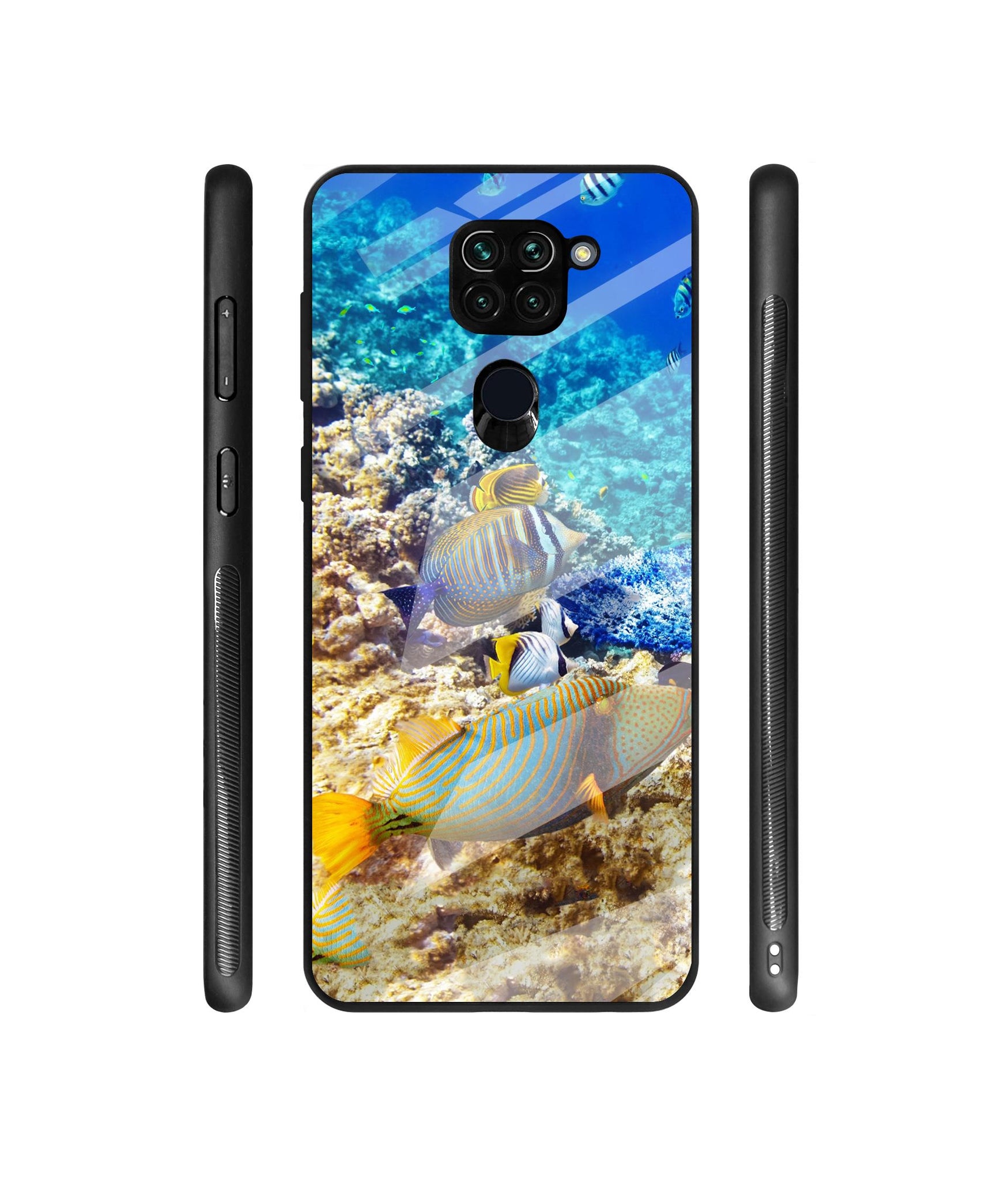 Underwater World Designer Printed Glass Cover for Mi Redmi Note 9