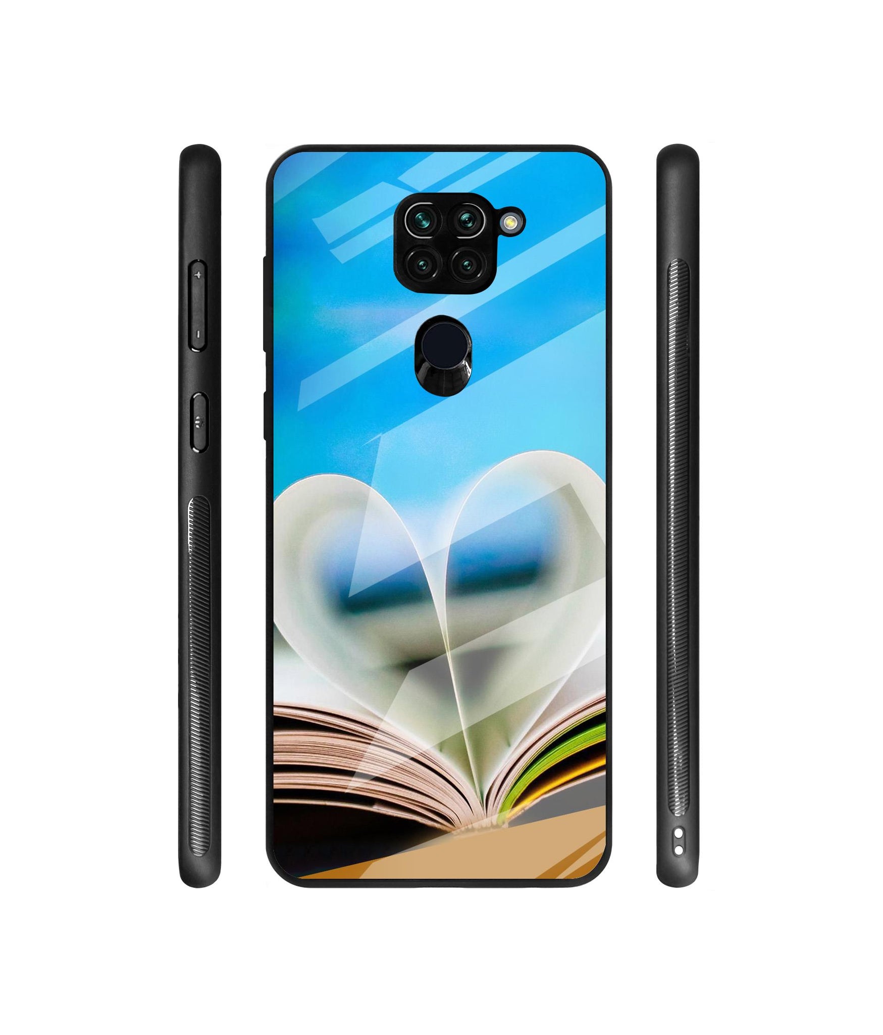 Love Book Designer Printed Glass Cover for Mi Redmi Note 9