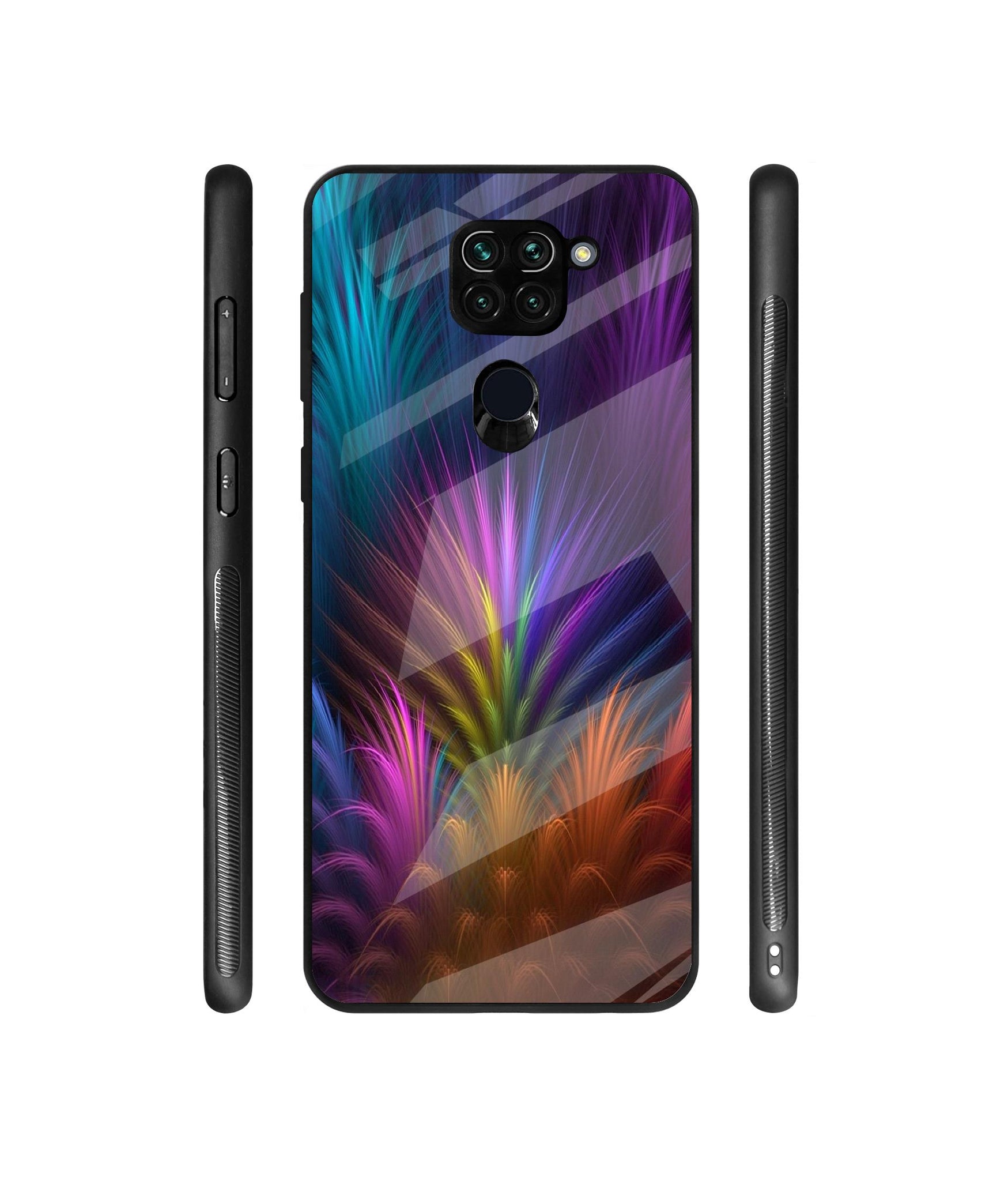 Multicoloured Designer Printed Glass Cover for Mi Redmi Note 9
