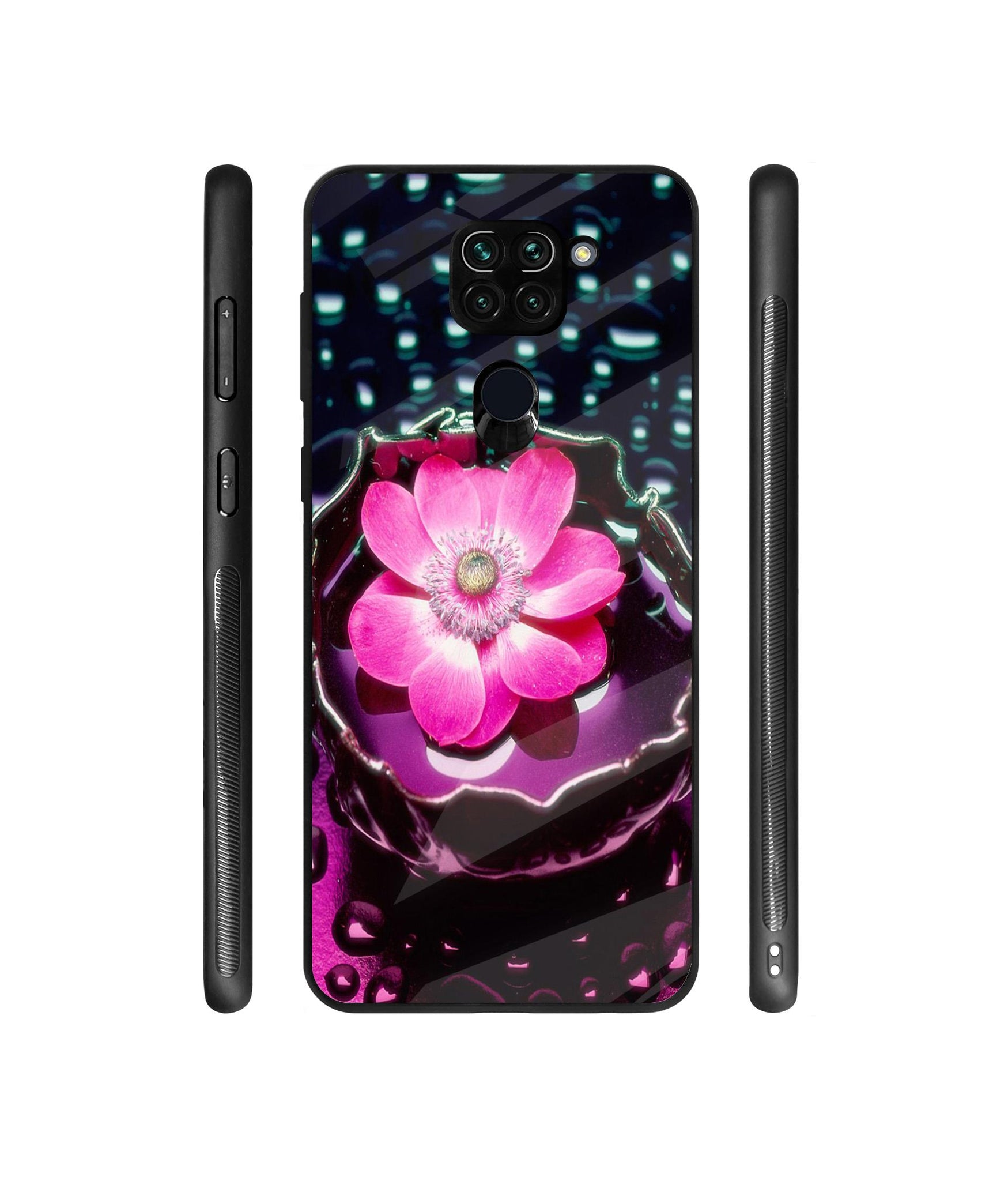 Flower in Water Designer Printed Glass Cover for Mi Redmi Note 9